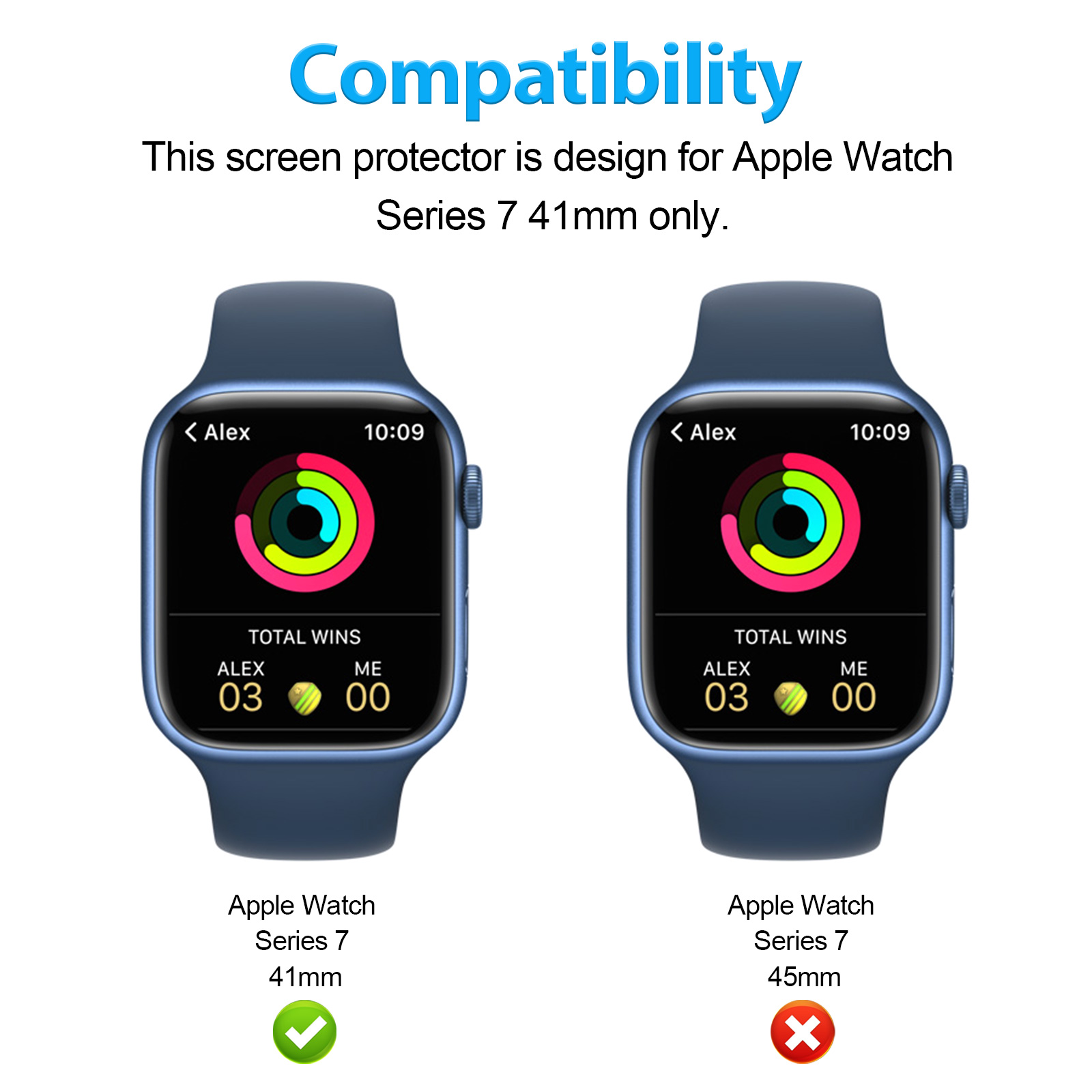  360°Armour Case with Builtin Curved Glas for Apple Watch Series  6 44mm (2PACK Clear+Black)-Mohave