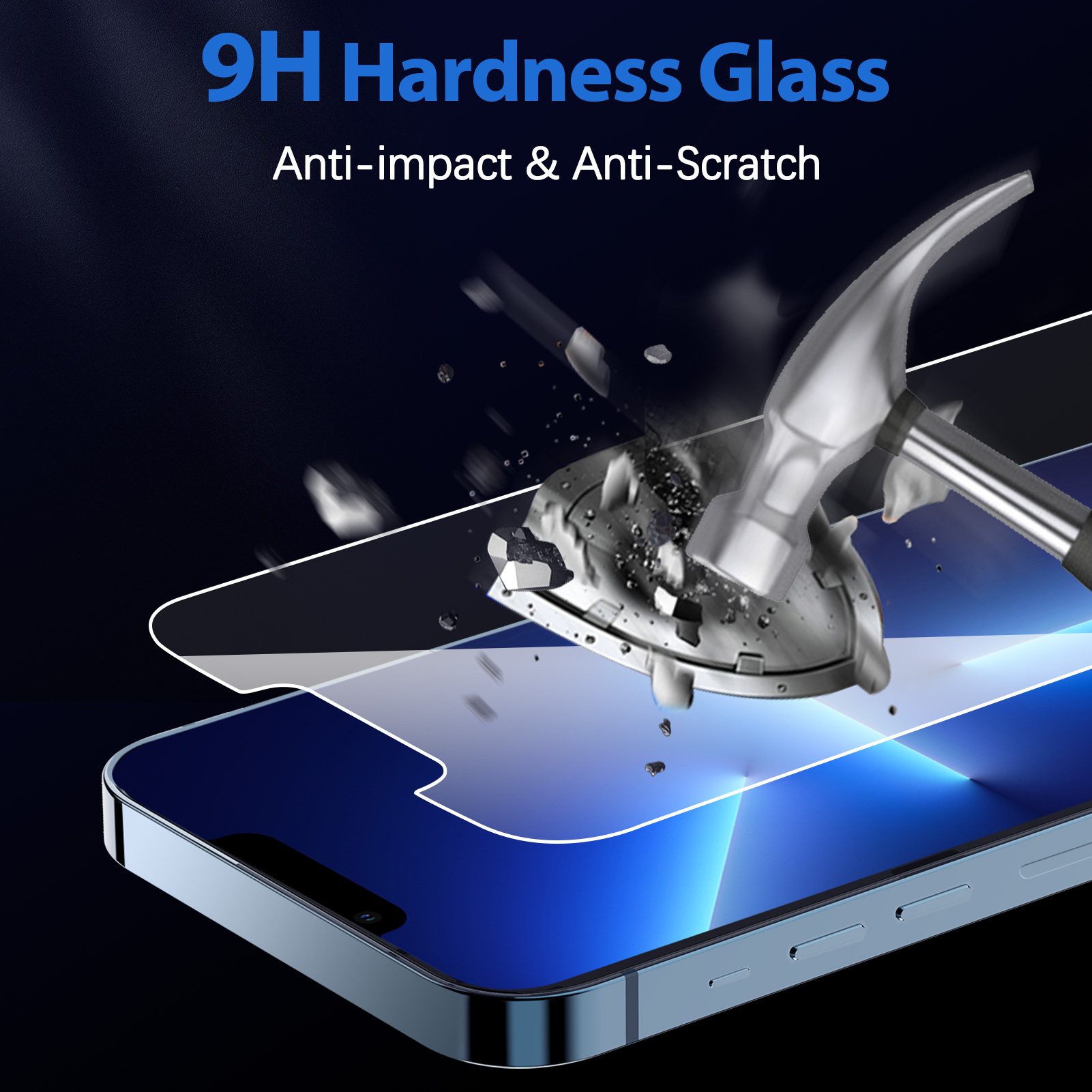 Mohave 2Pack Screen Protector compatible with iPhone 13 pro max(6.7-Inch, 2021 Model), Tempered Glass-Mohave