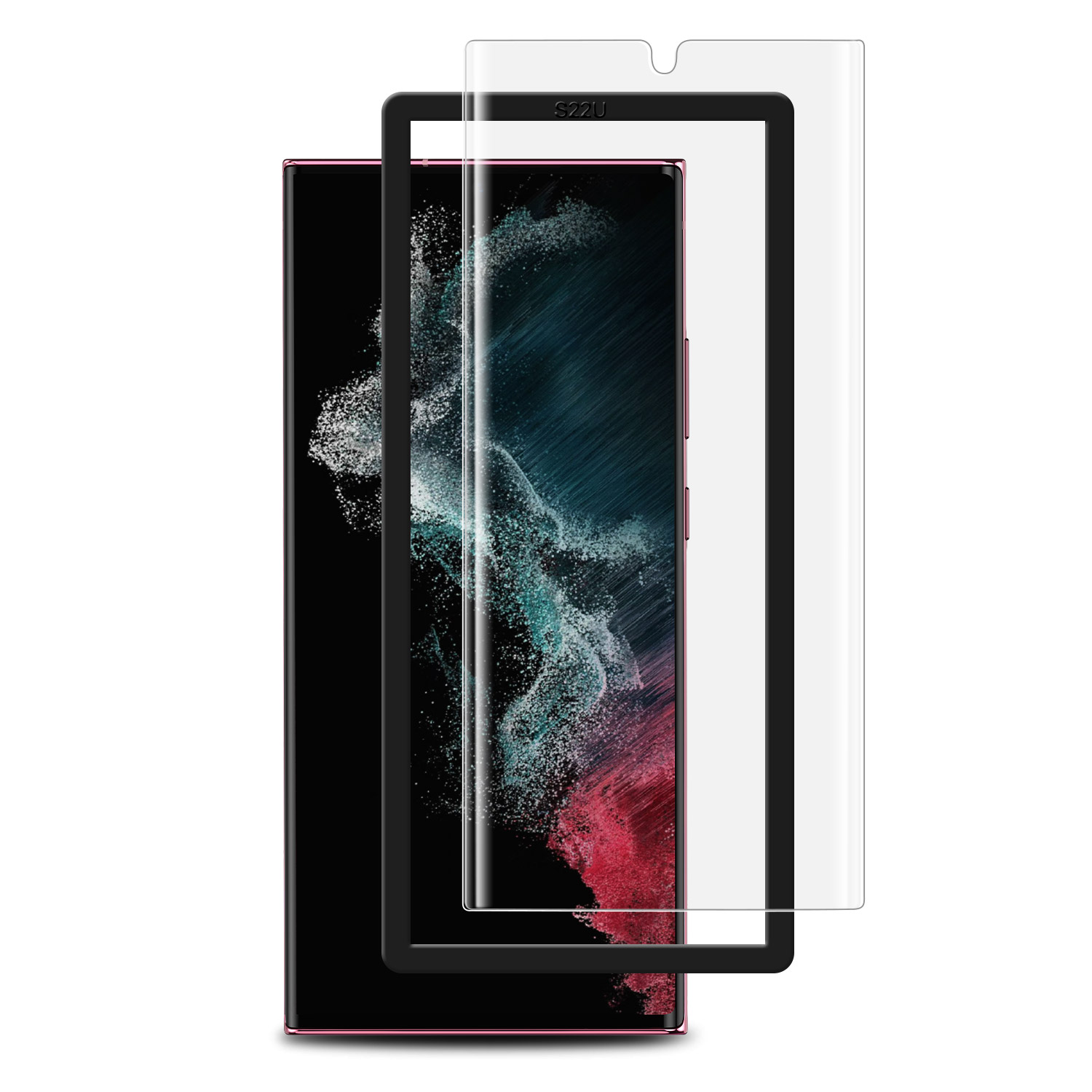 Galaxy S22 Ultra Tempered Glass Screen Protector with Install Tray installation and fit