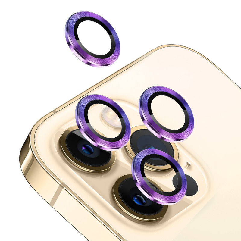 3+1 PACK Camera Lens Glass Protector With Metal Ring for iPhone 11 Pro / 11 pro Max detail