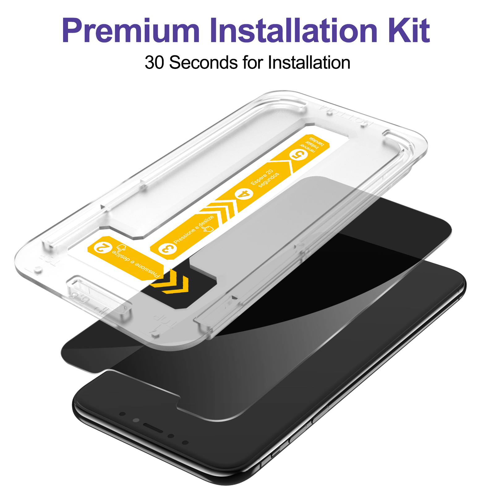 Mohave 2Pack Screen Protector compatible with iPhone X/XS/iPhone 11 pro privacy(5.8-inch, 2018 Model), Tempered Glass installation and fit