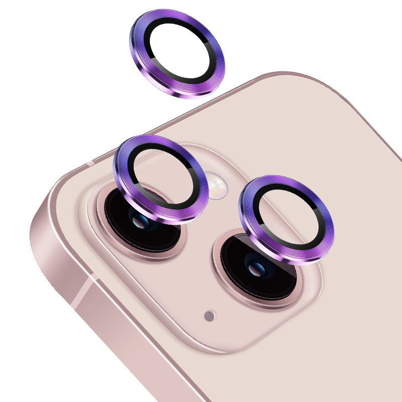 2+1 PACK Camera Lens Glass Protector With Metal Ring for iPhone13 mini / iPhone 13 detail