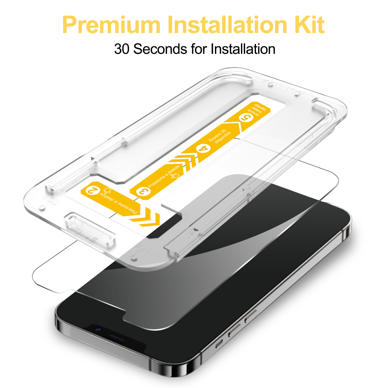 Mohave 2Pack Screen Protector compatible with iPhone 12 mini 5.4-inch, Tempered Glass installation and fit