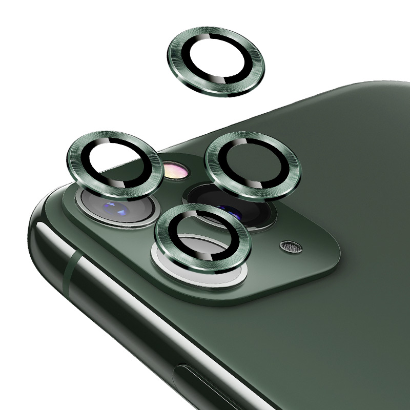 3+1 PACK Camera Lens Glass Protector With Metal Ring for iPhone 11 Pro / 11 pro Max