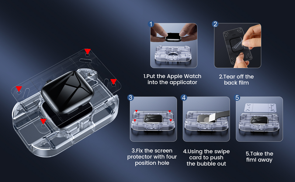 Mohave 2Pack Screen Protector compatible with Apple Watch 7(41mm), 7H