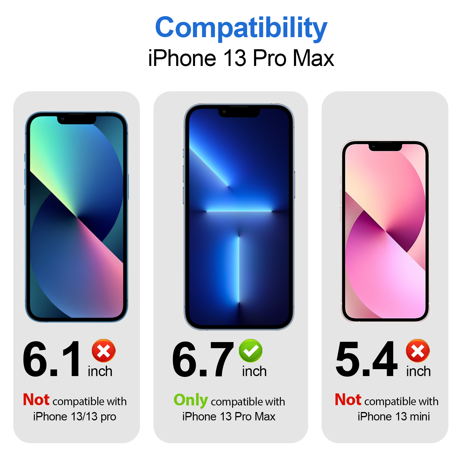 Mohave 2Pack Screen Protector compatible with iPhone 13 pro max(6.7-Inch, 2021 Model), Tempered Glass product details