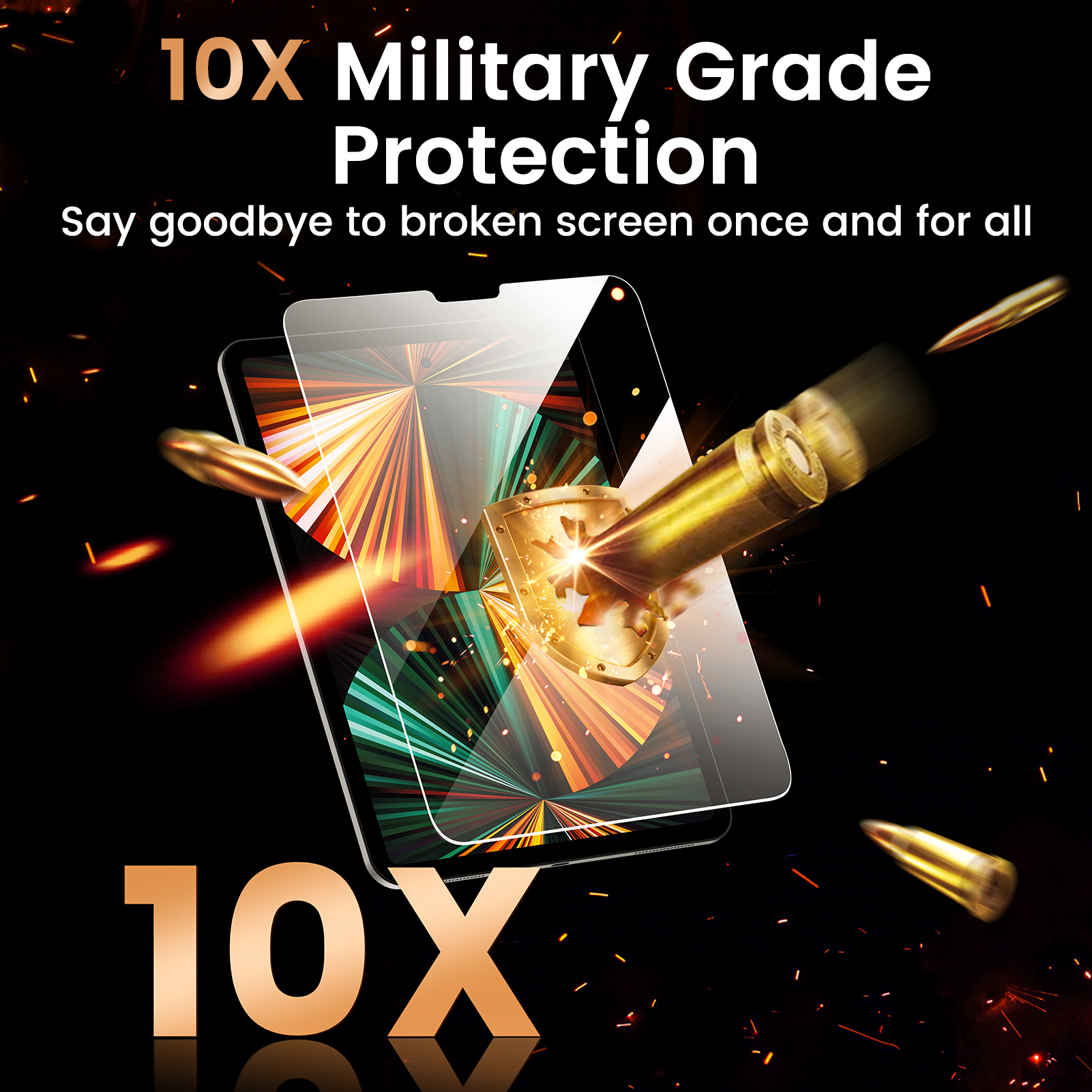 Mohave 2Pack Screen Protector compatible with iPad Pro(12.9-Inch, 2021 Model), Tempered Glass-Mohave