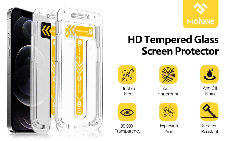 Premium HD tempered glass screen protector for iPhone 12 Pro Max
