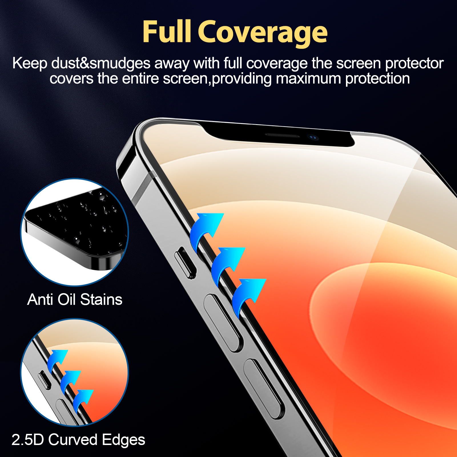 Mohave 2Pack Screen Protector compatible with iPhone X/XS/iPhone 11 pro(5.8-inch, 2018 Model), Tempered Glass-Mohave