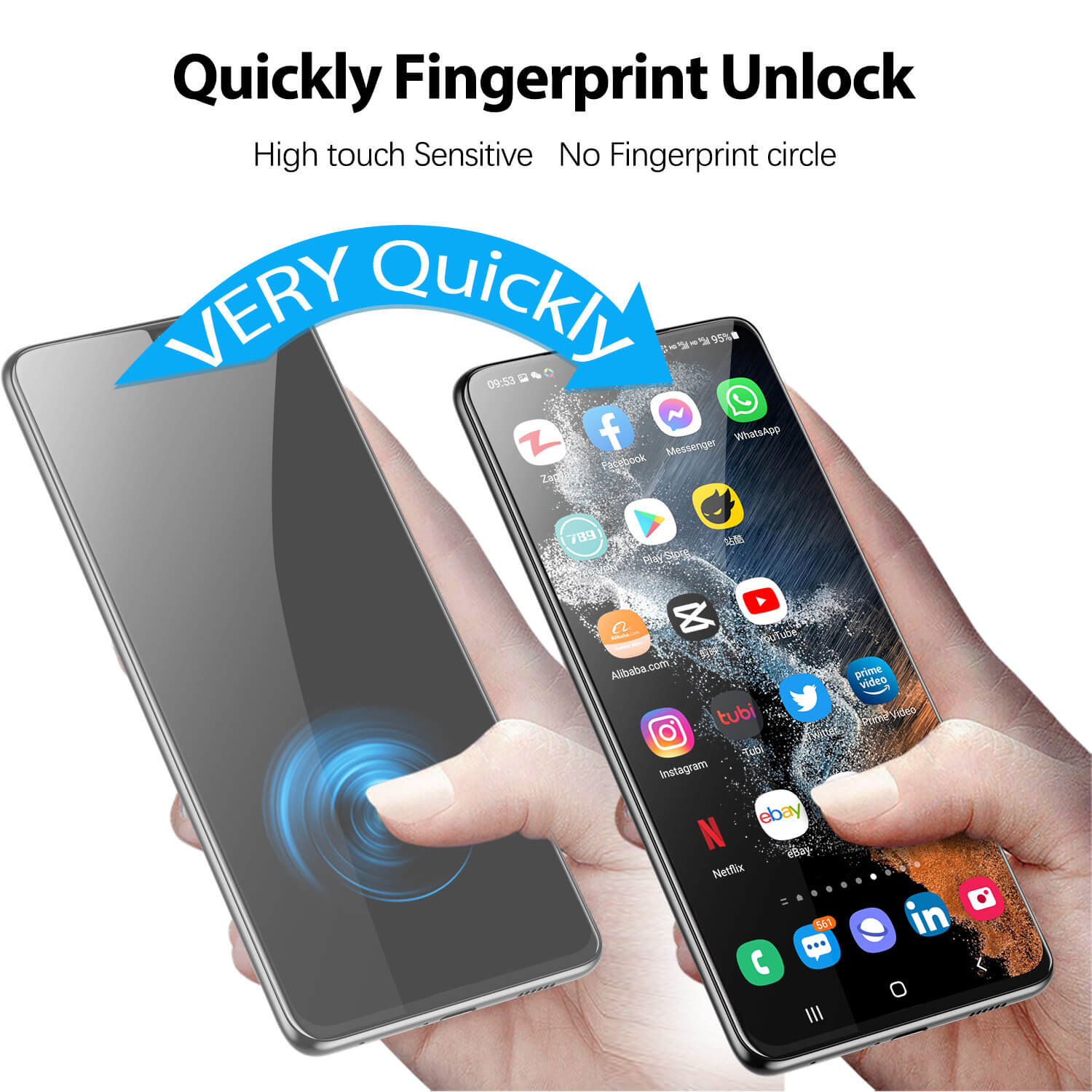 Fingerprint Unlock Screen Protector for Samsung Galaxy S22 Ultra