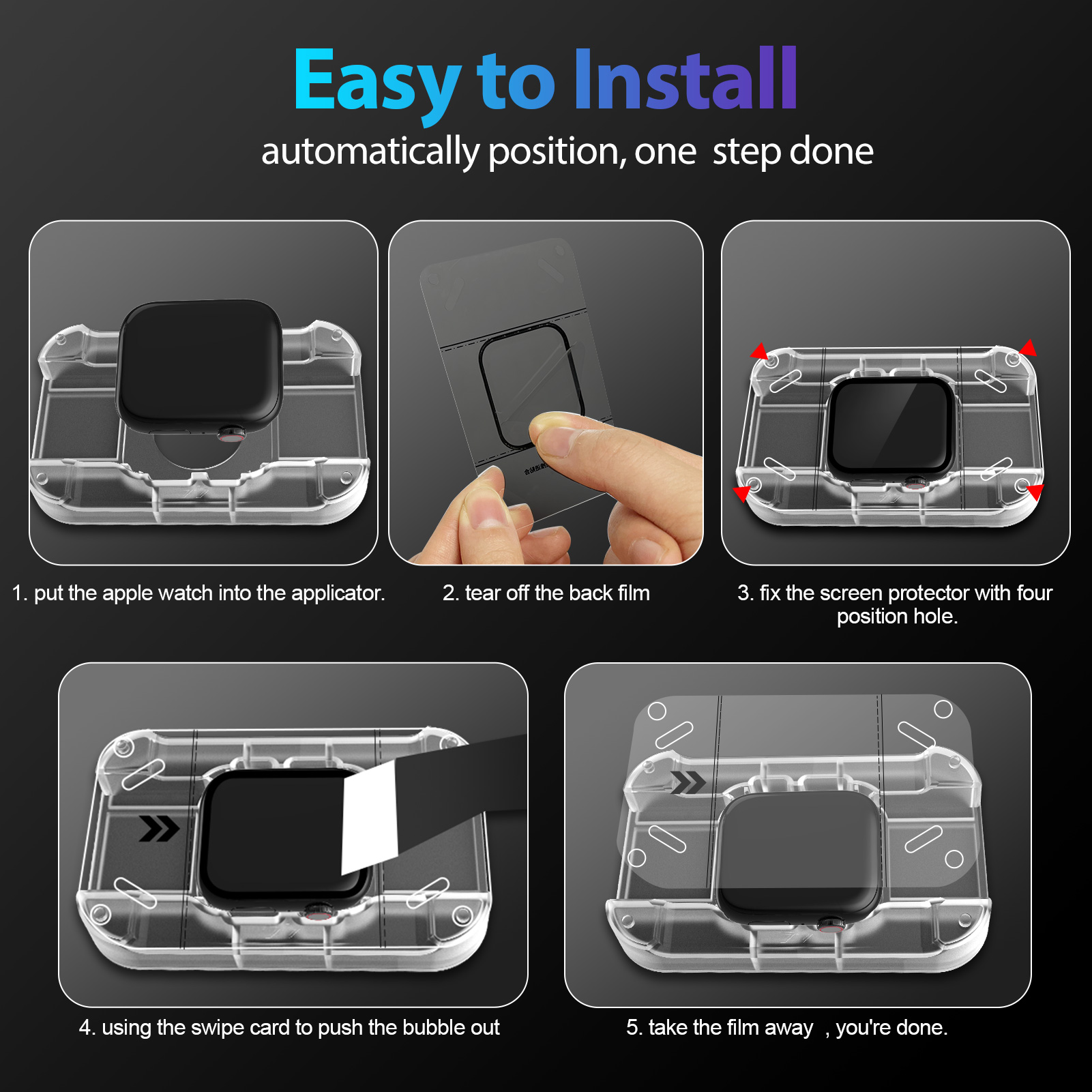 NanoHybrid Screen Protector For Apple Watch Series 7 45mm (2Pack)-Mohave