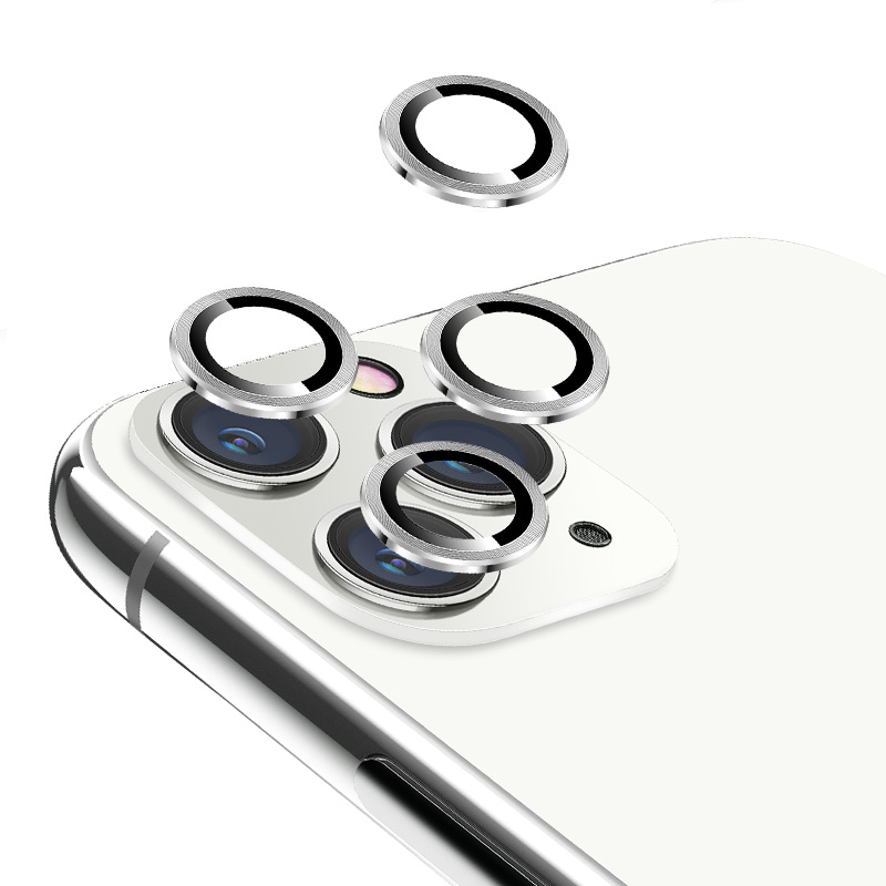  3+1 PACK Camera Lens Glass Protector With Metal Ring for iPhone 12 pro Max-Mohave