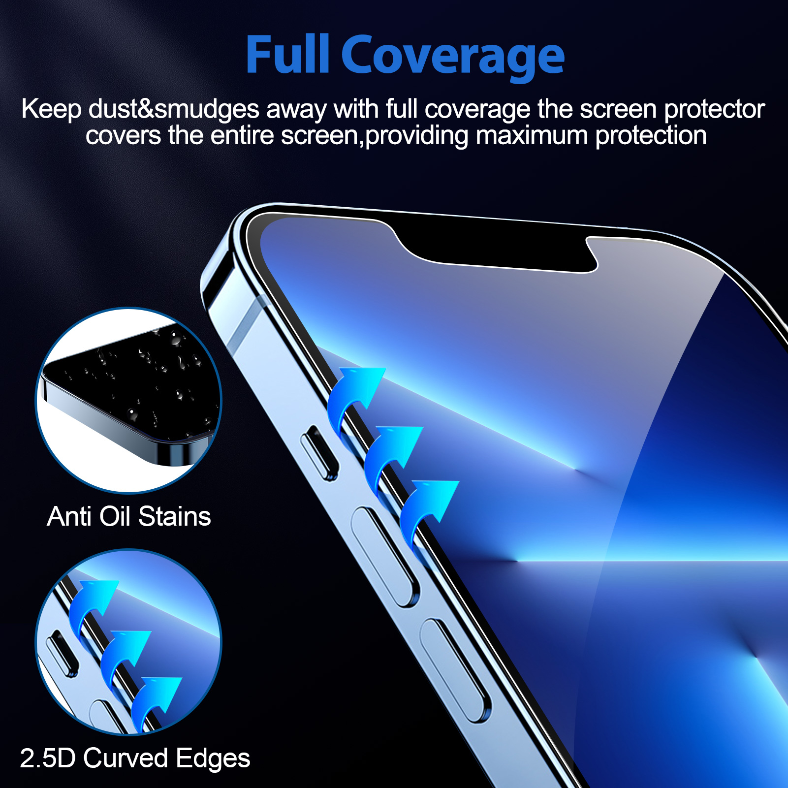 Mohave 2Pack Screen Protector compatible with iPhone 13 pro max(6.7-Inch, 2021 Model), Tempered Glass-Mohave