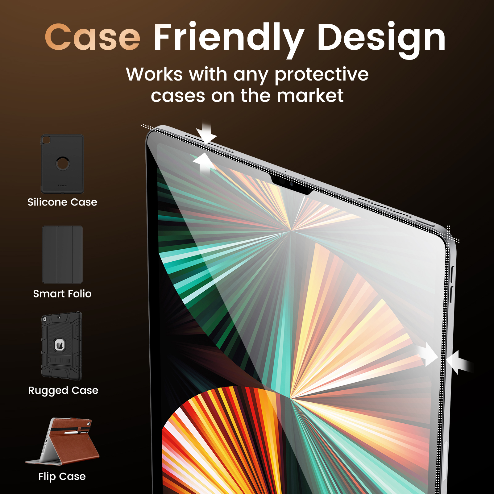 Mohave 2Pack Screen Protector compatible with iPad Pro(12.9-Inch, 2021 Model), Tempered Glass-Mohave