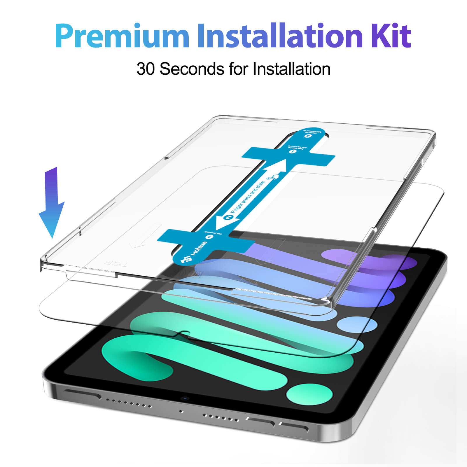 EZ Fit Glass Screen Protector for iPad Mini 7.9'' 2 Pack