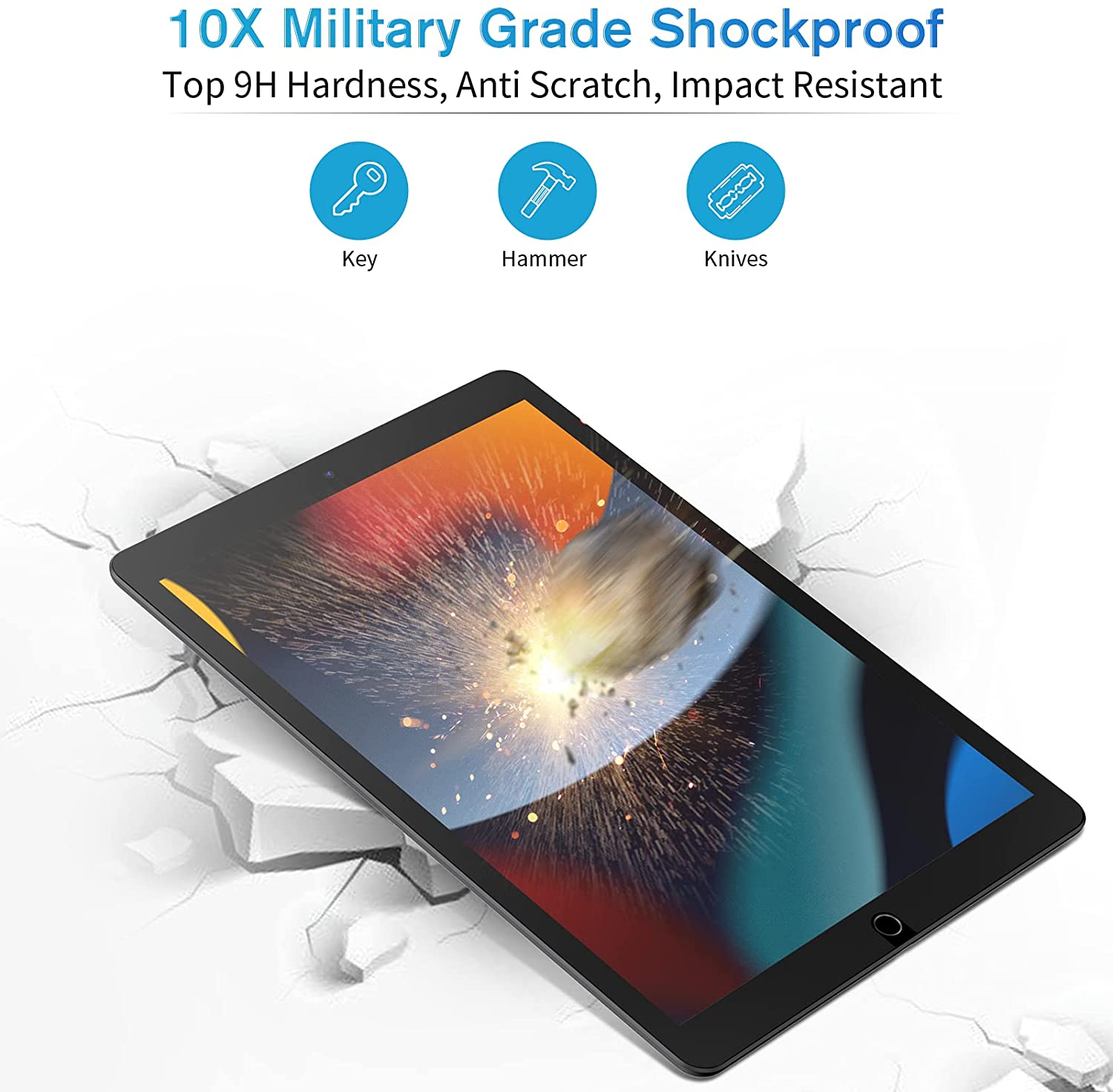 Mohave 2Pack Screen Protector compatible with iPad (10.5-Inch, 2017/2019 Model), Tempered Glass-Mohave