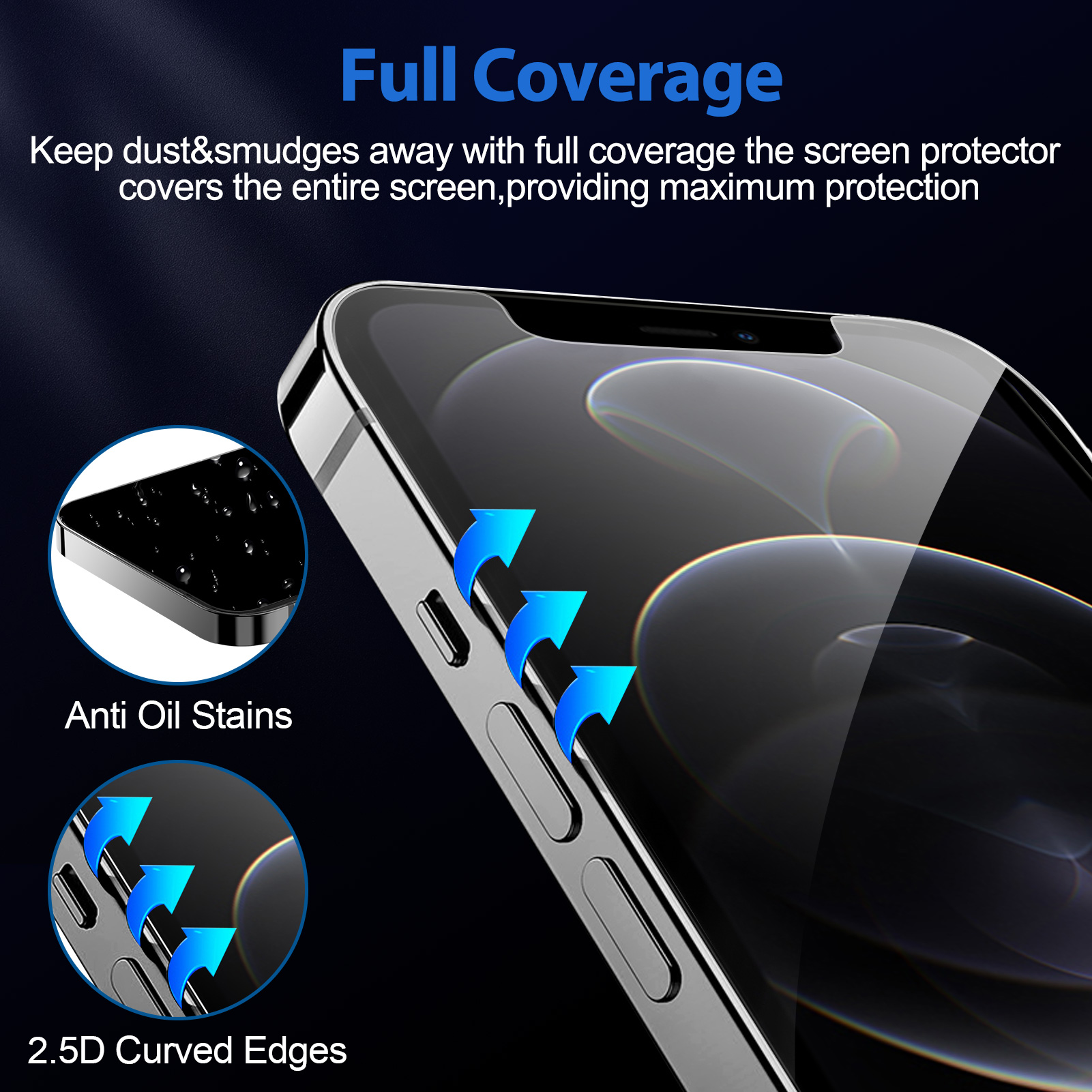 Mohave 2Pack Screen Protector compatible with iPhone X/XS/iPhone 11 pro(5.8-inch, 2018 Model), Tempered Glass-Mohave