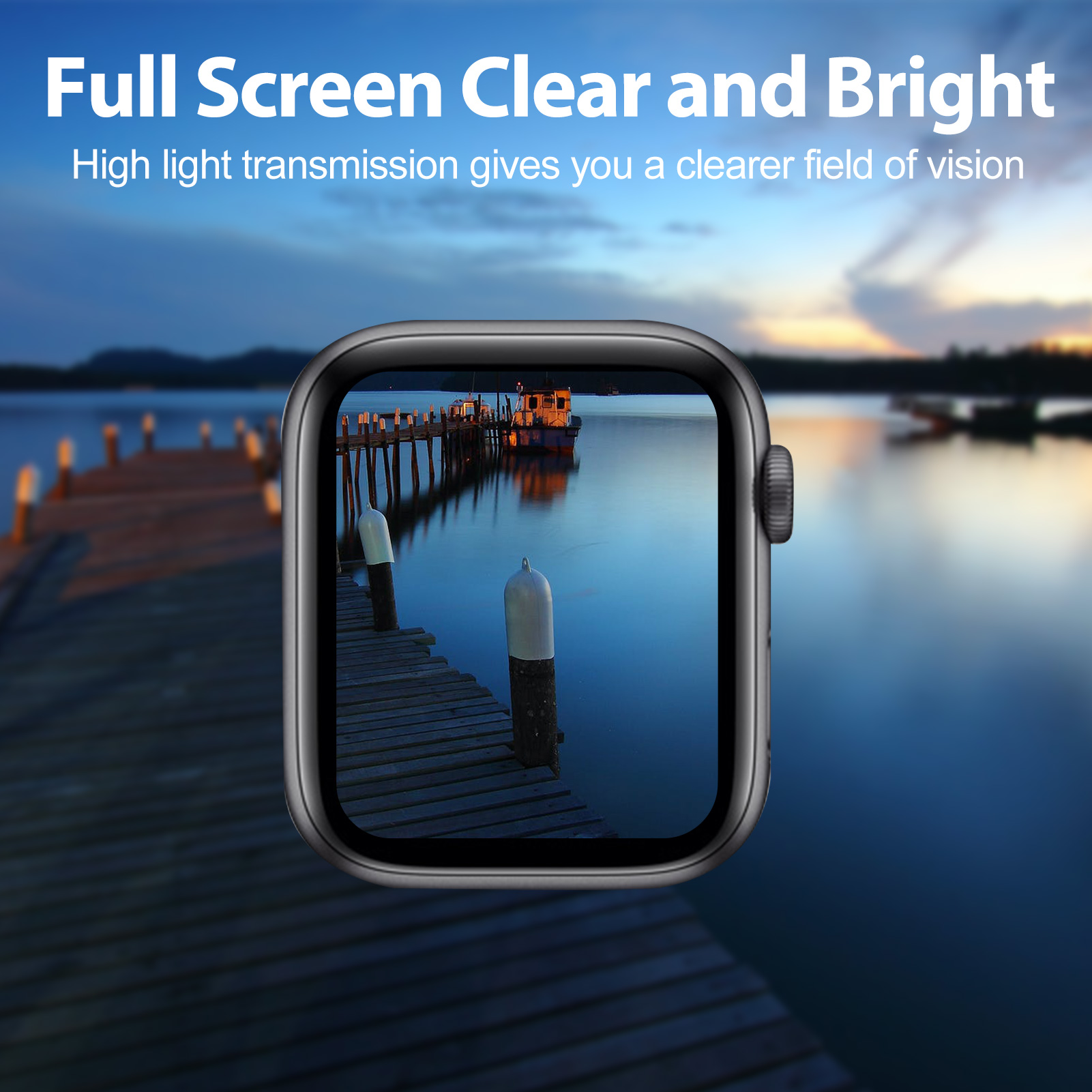 NanoHybrid Screen Protector For Apple Watch Series 7 45mm (2Pack)-Mohave