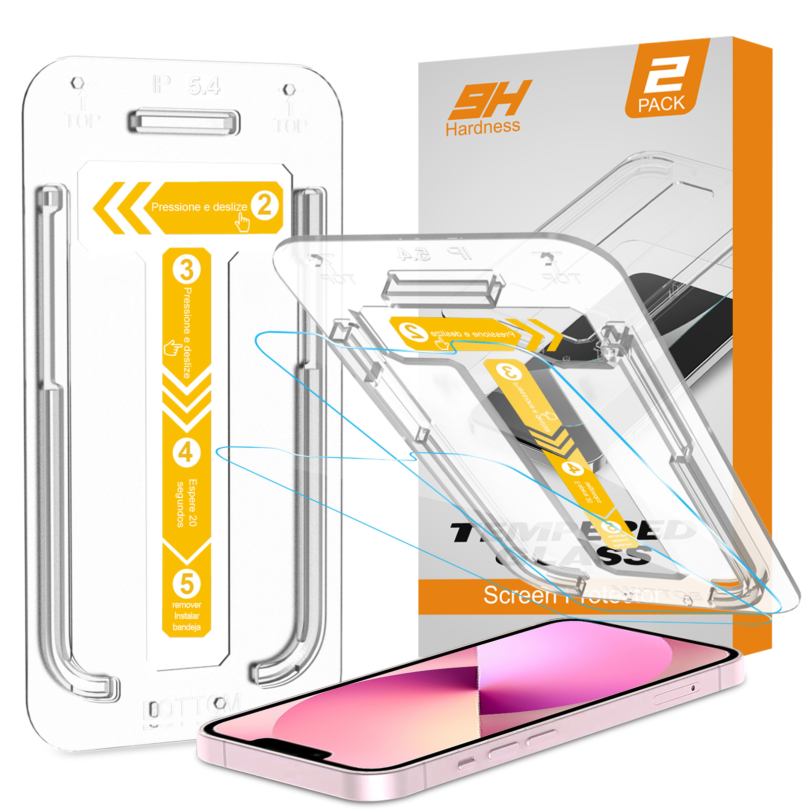 Mohave Screen Protector compatible with iPhone 13 mini(5.4-Inch, 2021 Model), Tempered Glass