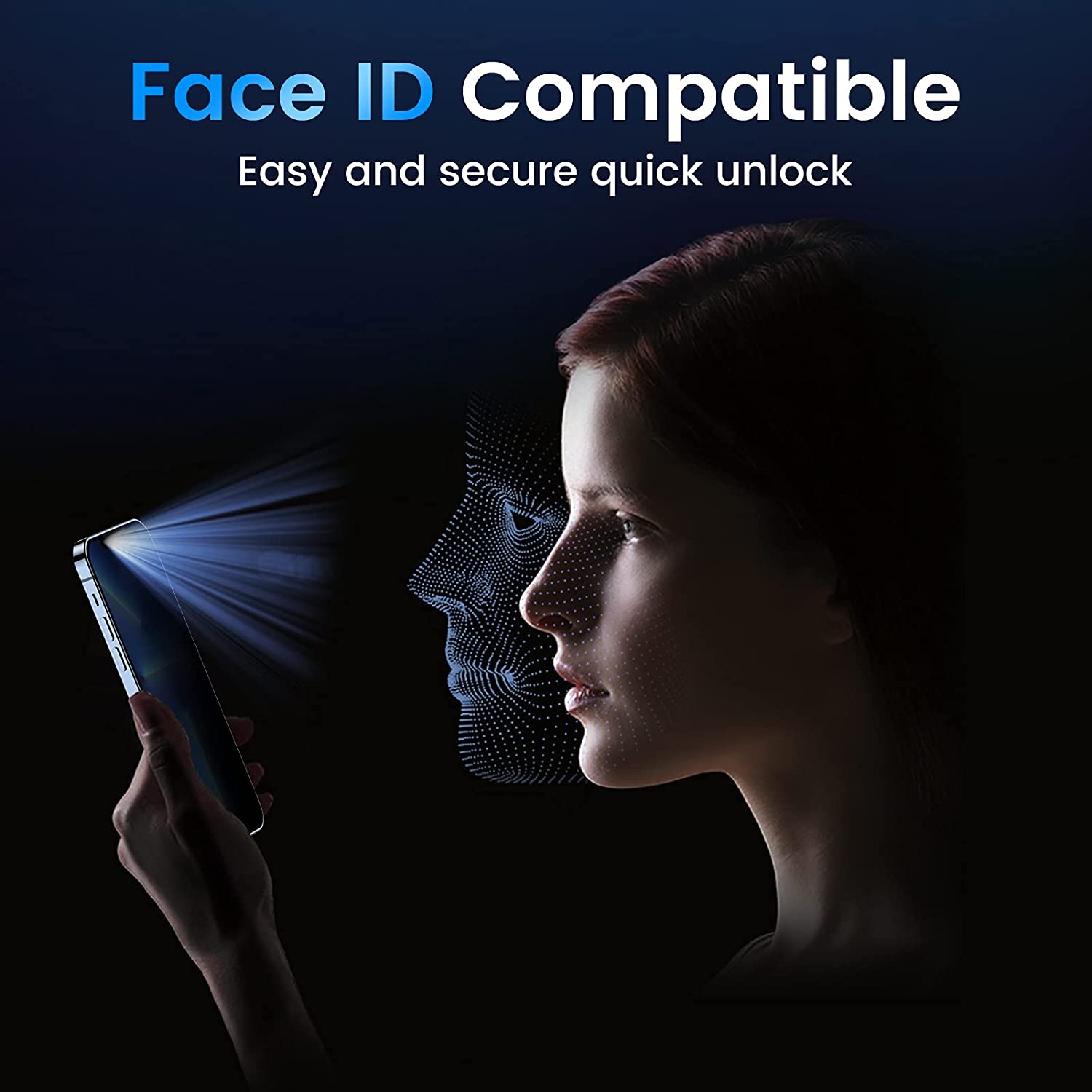 Mohave 2Pack Screen Protector compatible with iPhone 13 pro max(6.7-Inch, 2021 Model), Privacy Tempered Glass-Mohave