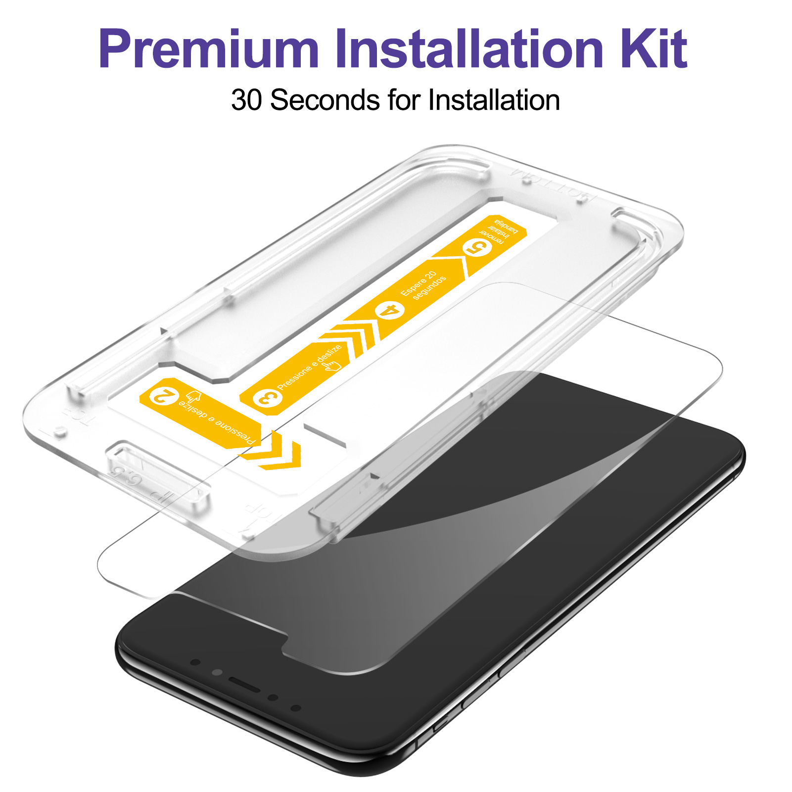 Mohave 2Pack Screen Protector compatible with iPhone XS Max/iPhone 11 pro Max 6.5" Clear HD installation and fit