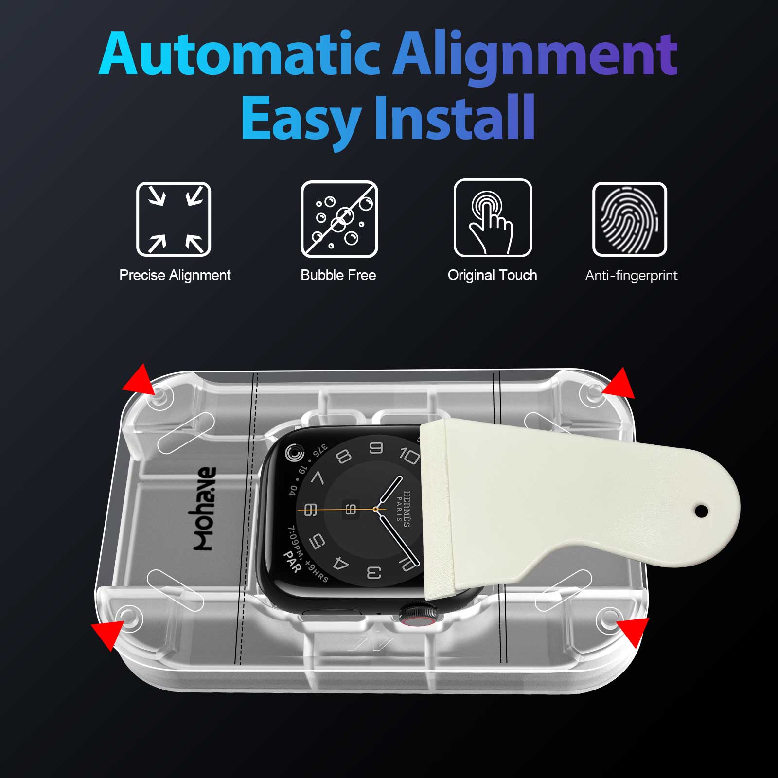 NanoHybrid Screen Protector For Apple Watch Series 7 45mm (2Pack) detail