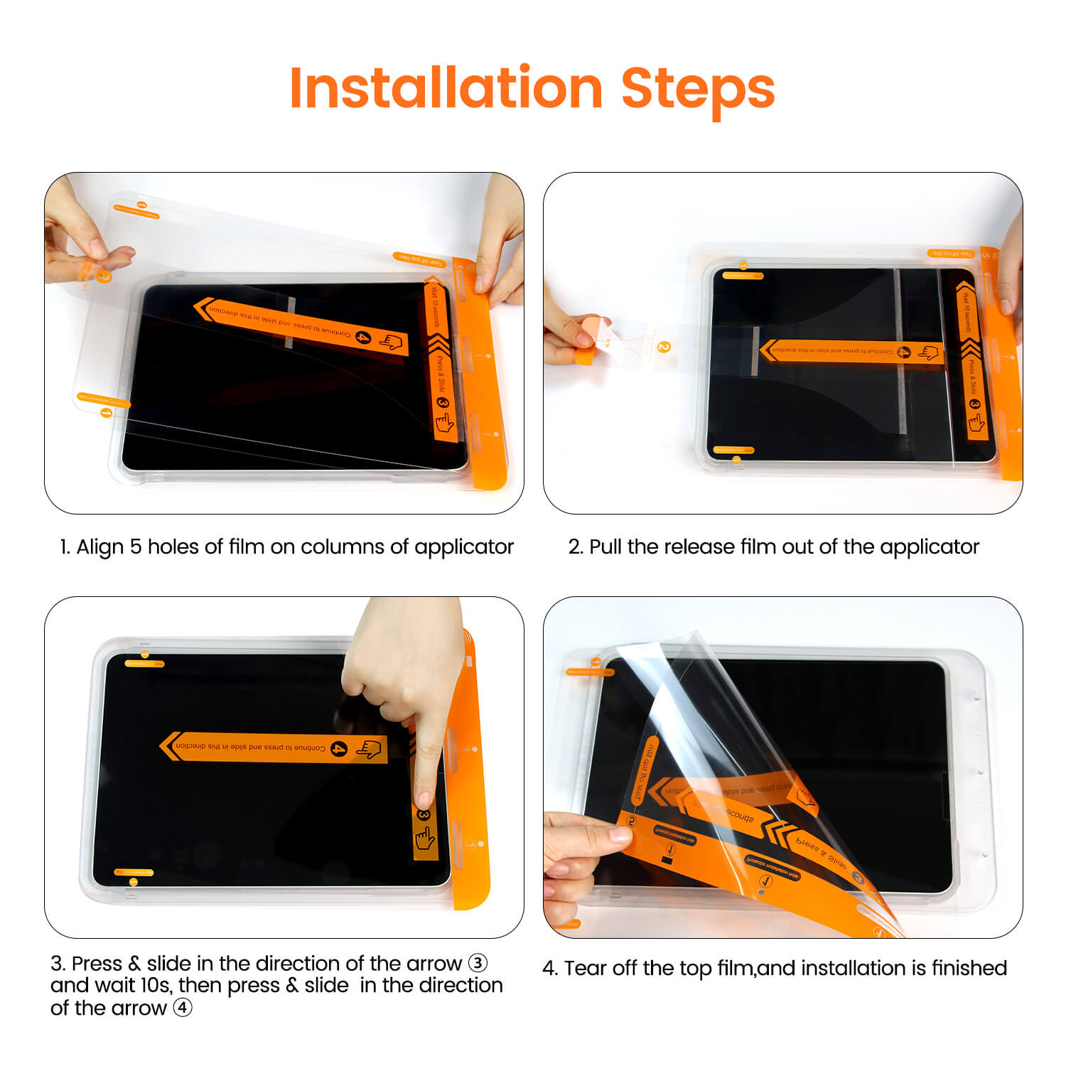 How to install a screen protector easily on iPad?