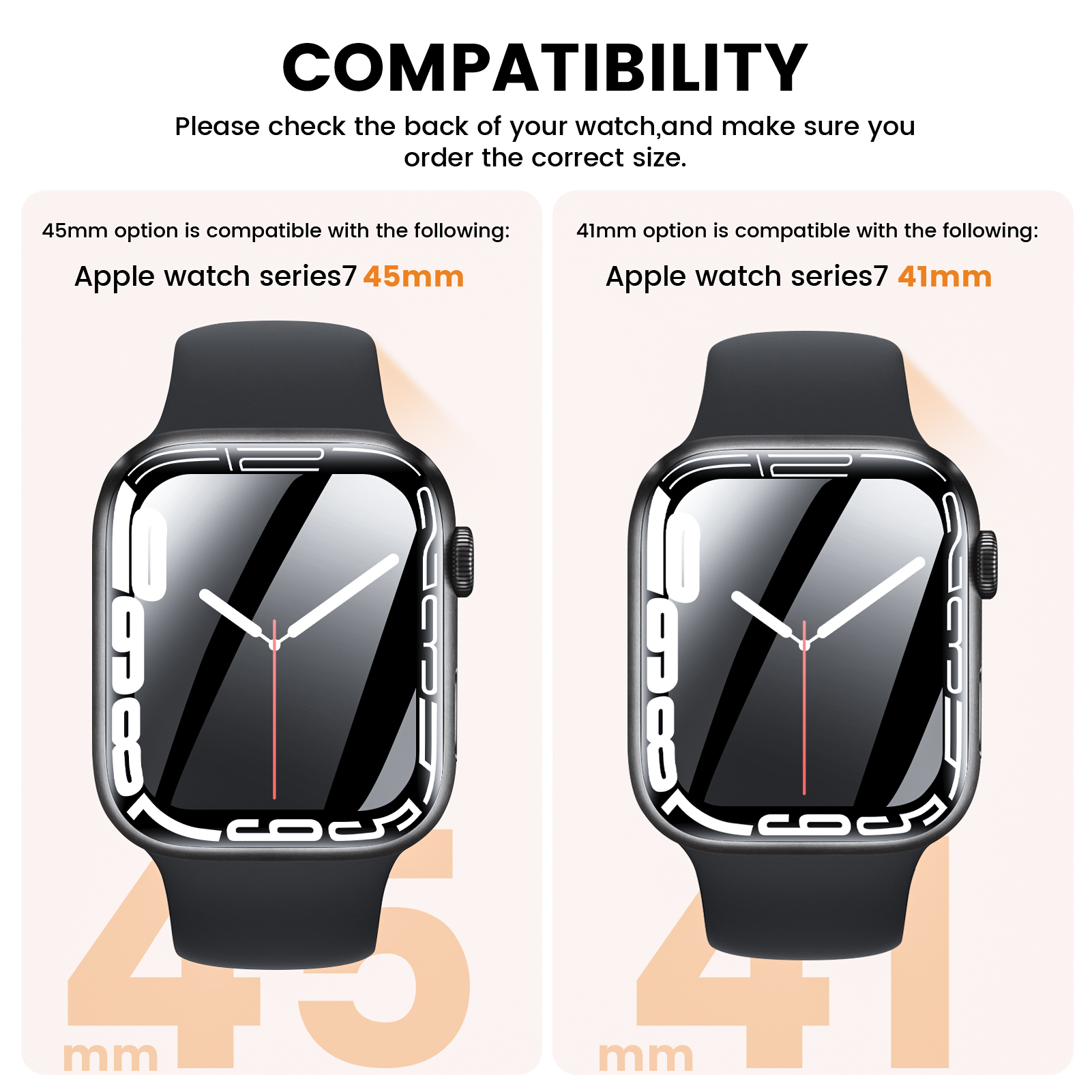 Apple Watch Series 7 Screen Protector 2 Pack with Easy-install Box detail