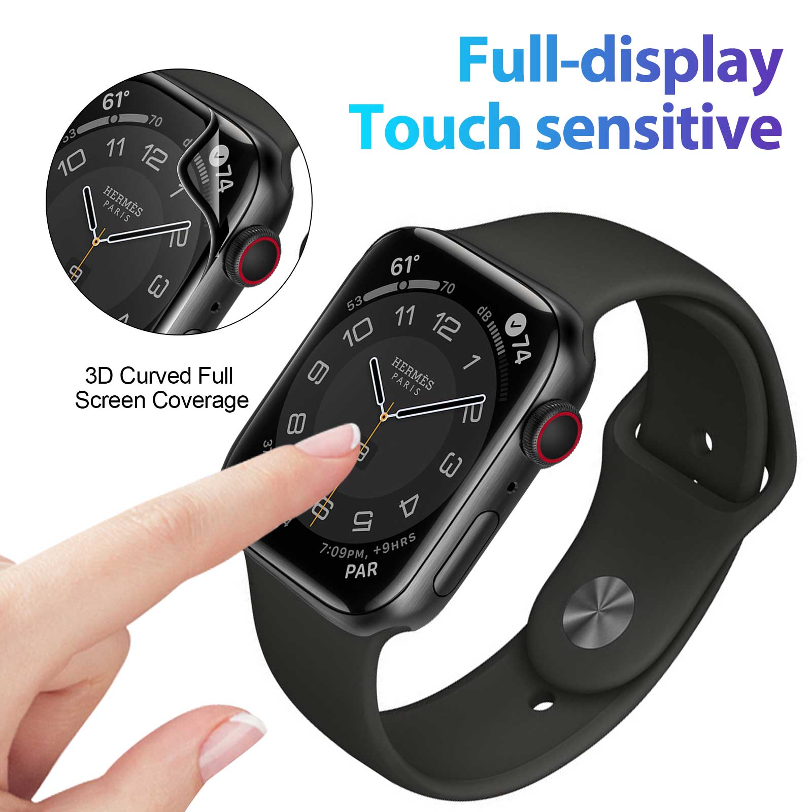 NanoHybrid Screen Protector For Apple Watch Series 4/5/6 SE 40mm (2Pack) product details