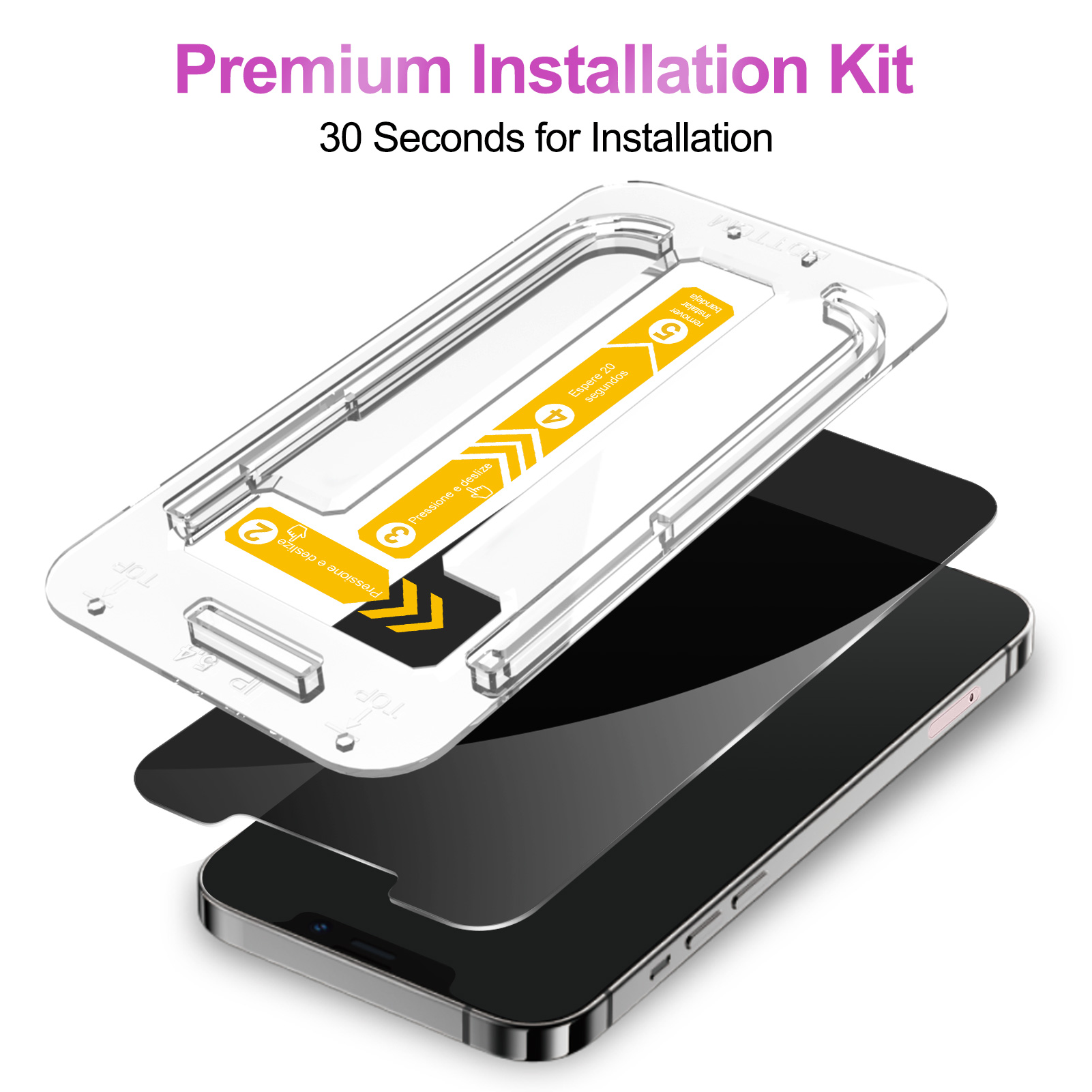 Mohave 2Pack Screen Protector compatible with iPhone 13 mini Privacy Tempered Glass(5.4-Inch, 2021 Model) detail