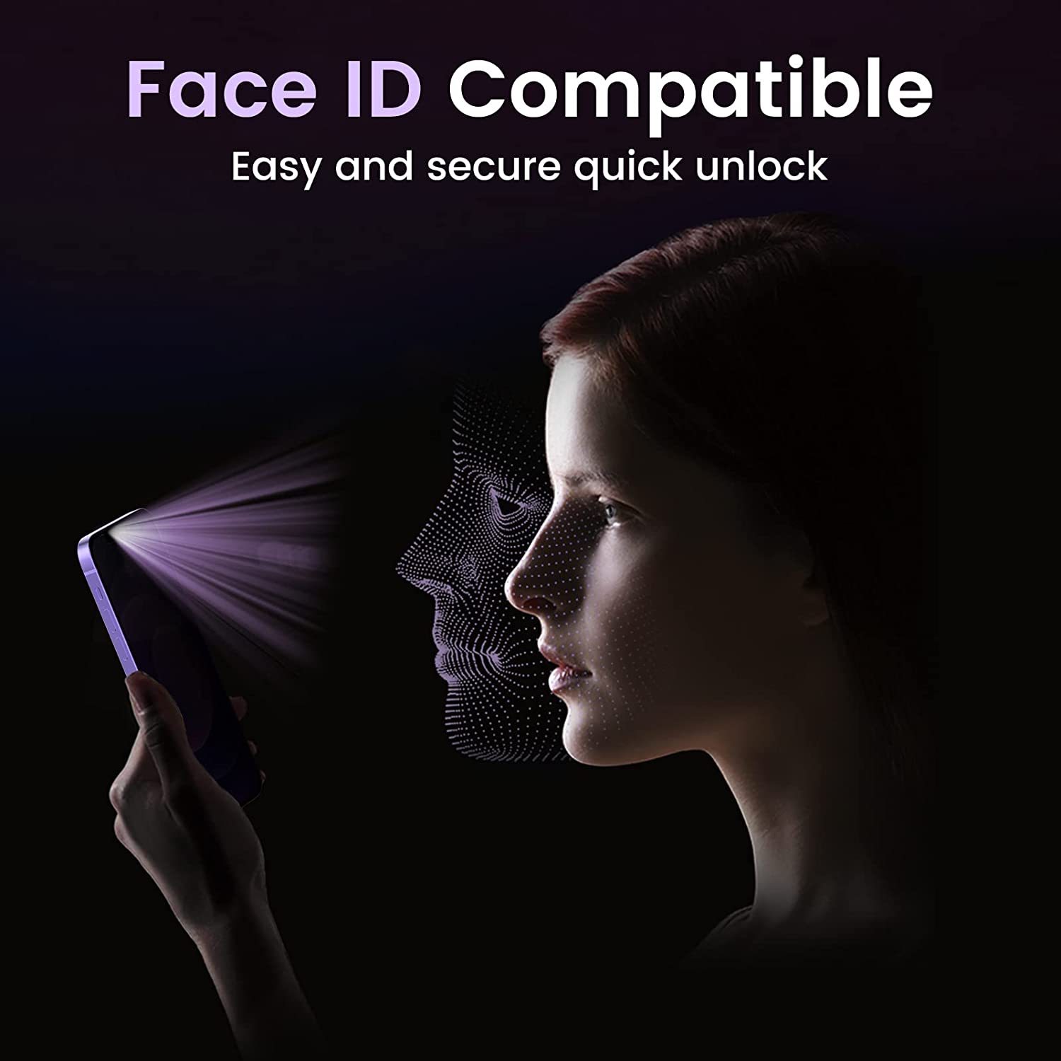 Mohave 2Pack Screen Protector compatible with iPhone 12 Pro Max (6.7-Inch, 2020 Model), Privacy Tempered Glass-Mohave