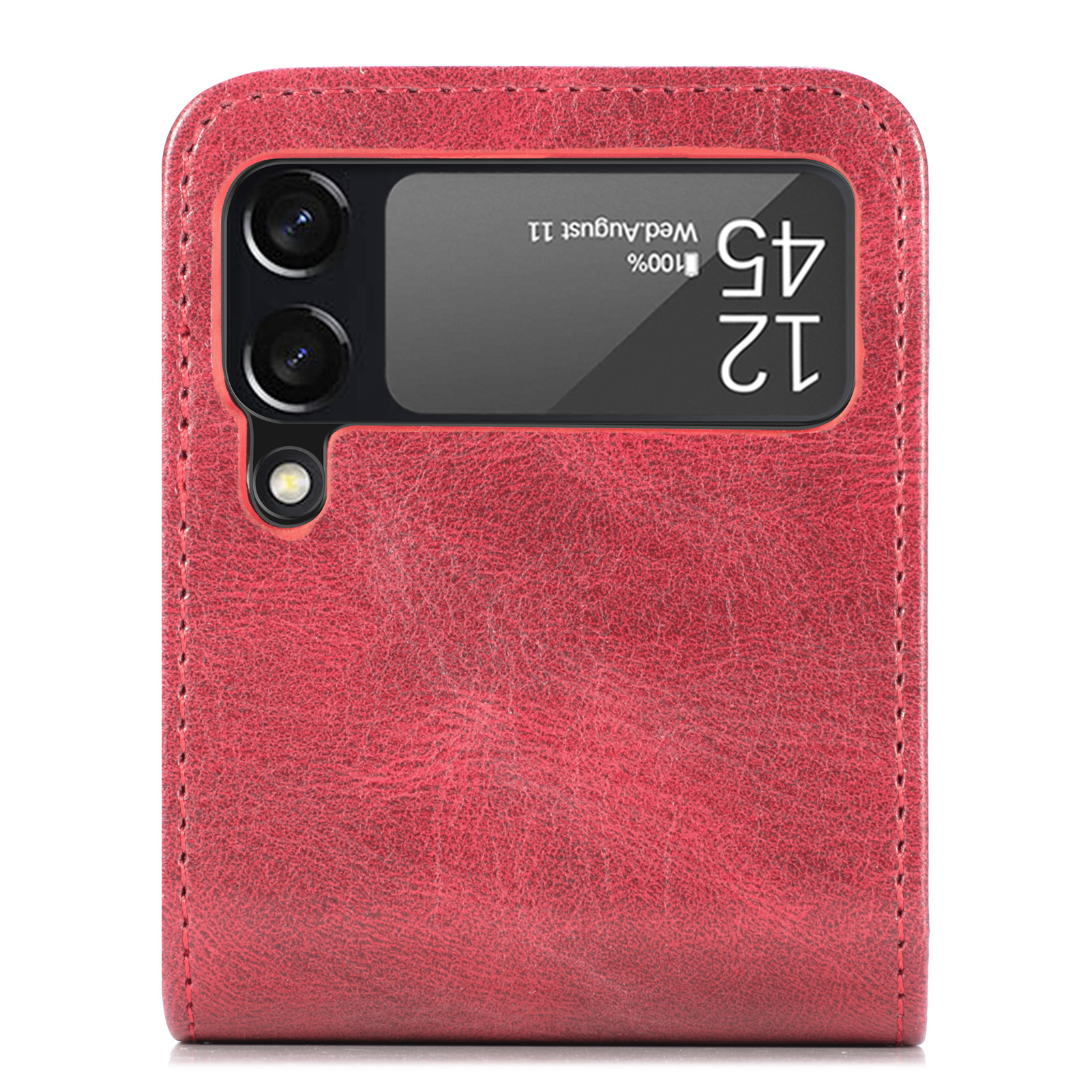 Leather Card Holder Phone Case for Galaxy Z Flip 4