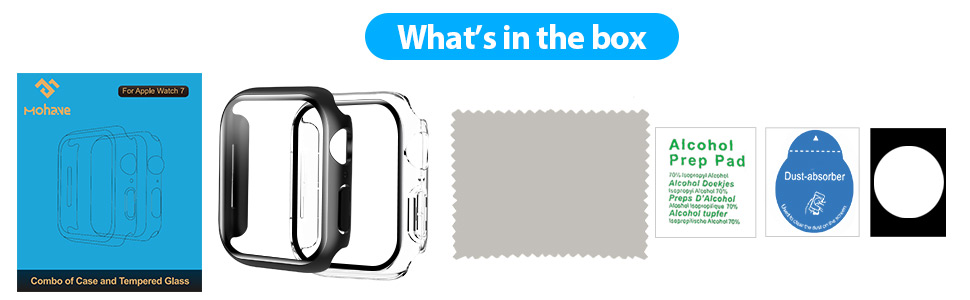 Designed for Apple Watch Series 6 40mm，360 degree full curved protection, 99% high transparency，Easy to install