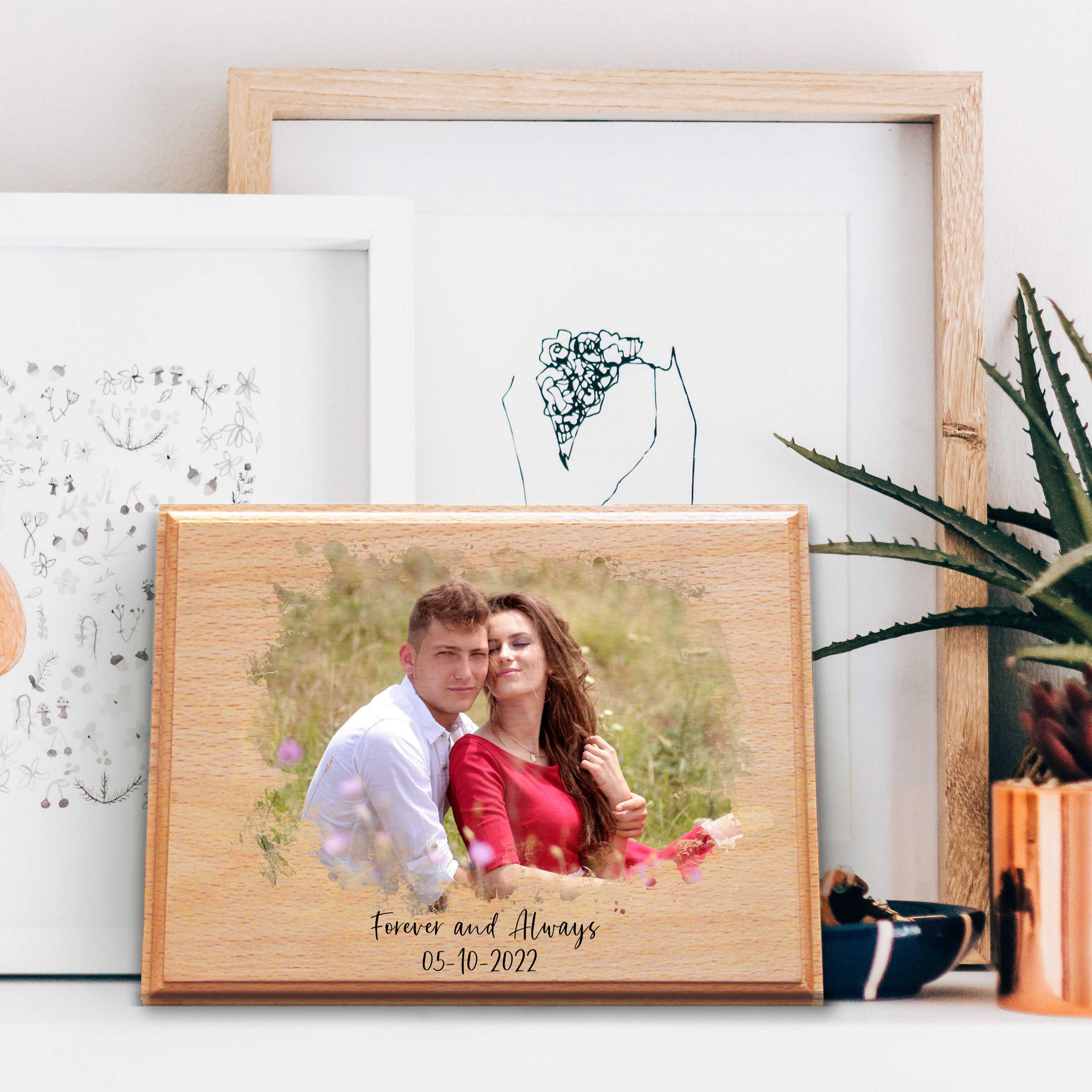 HappyHorizon Personalized Wood Plaque