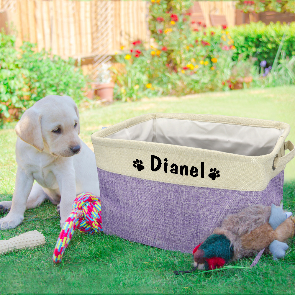 Personalized Dog Toys Bin Storage