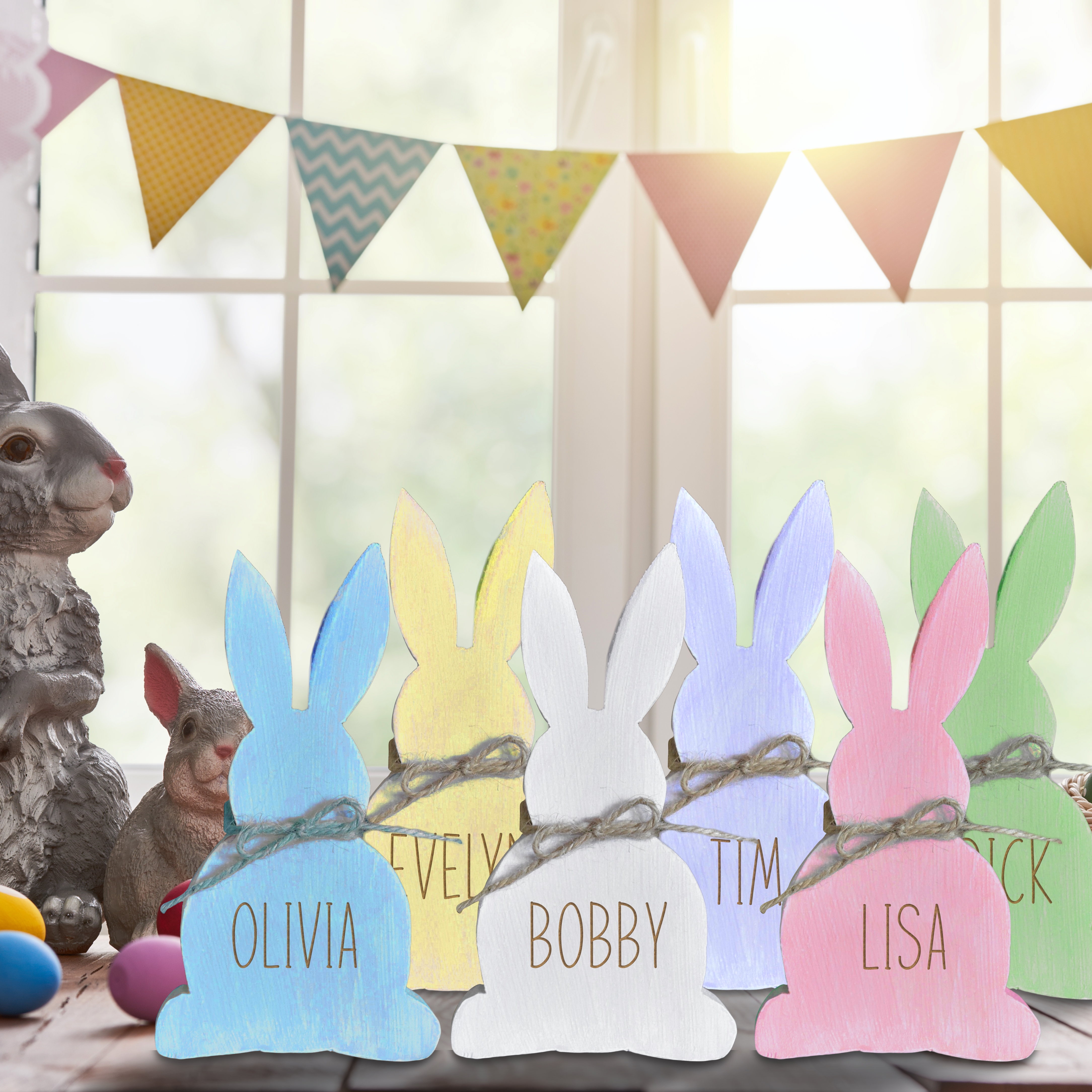 Personalized Bunny Easter Decor