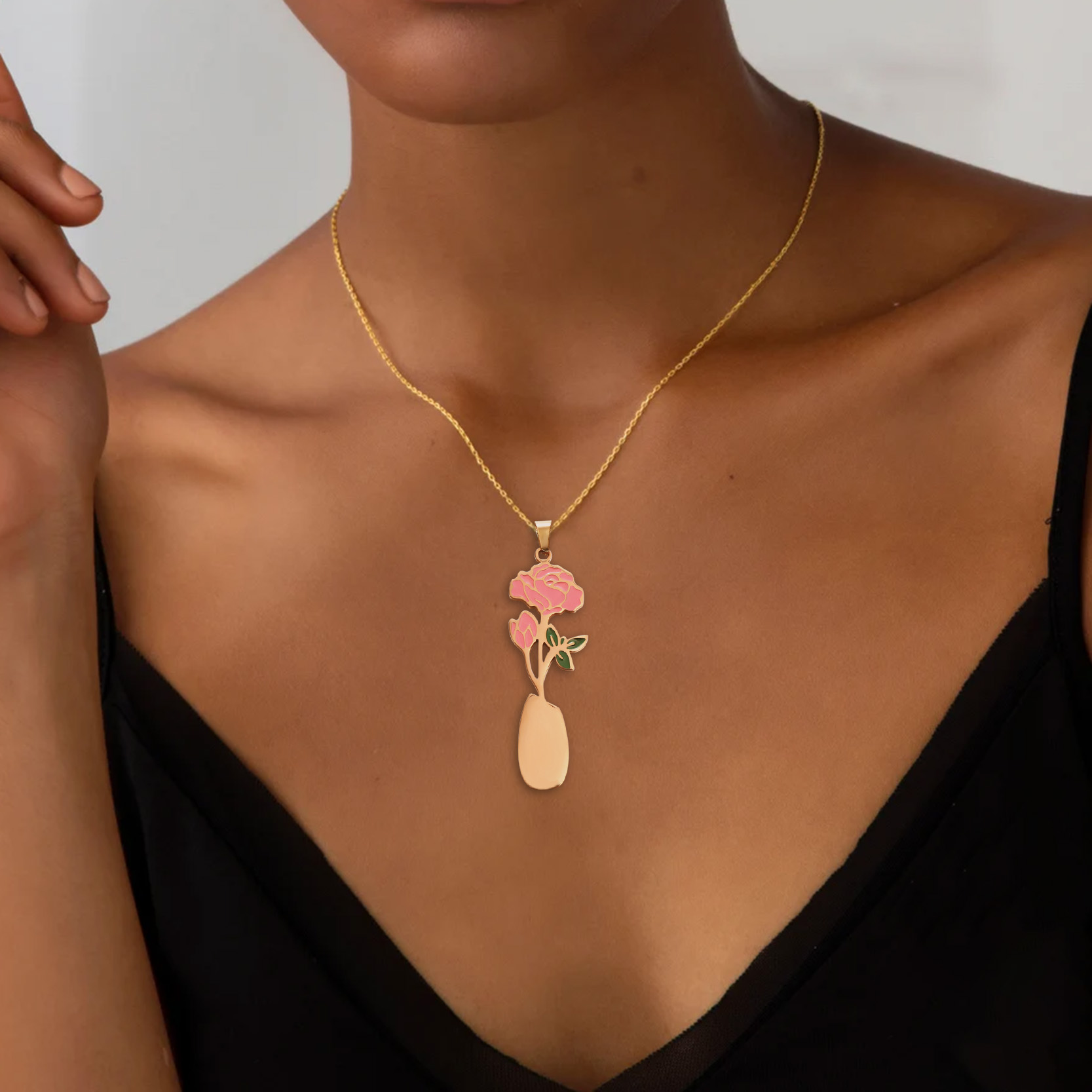 Personalized Birth Flower Necklace