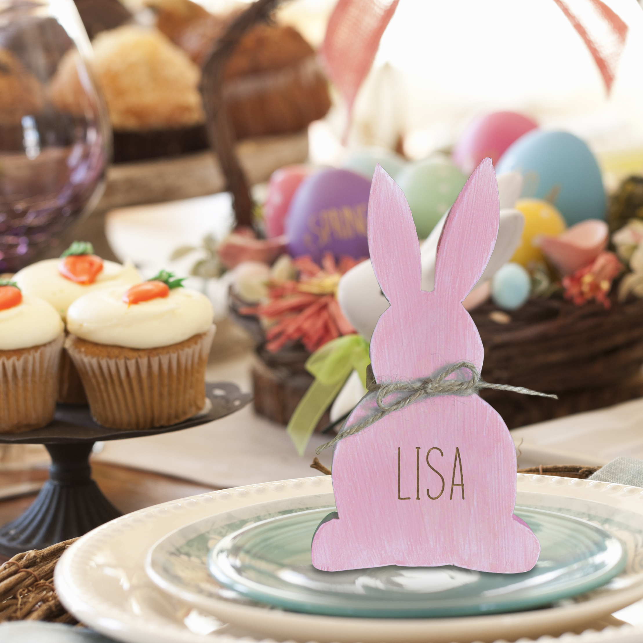 Personalized Bunny Easter Decor