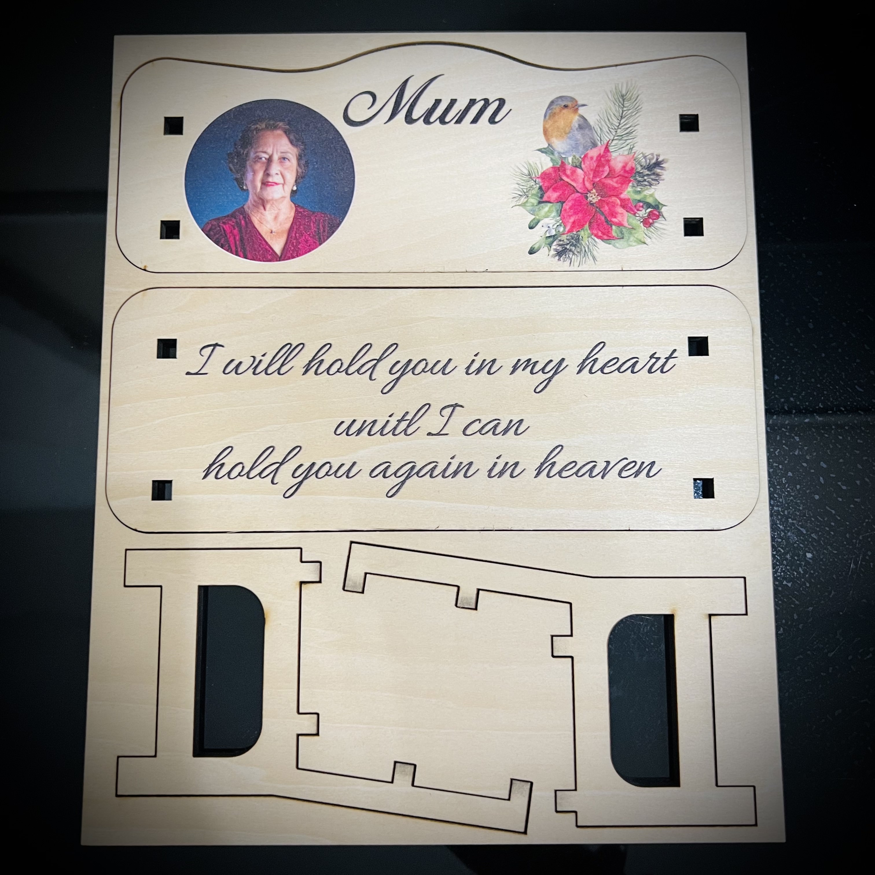 Wooden Memorial Bench - Robins