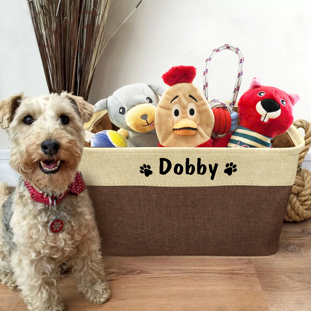 Personalized Dog Toys Bin Storage