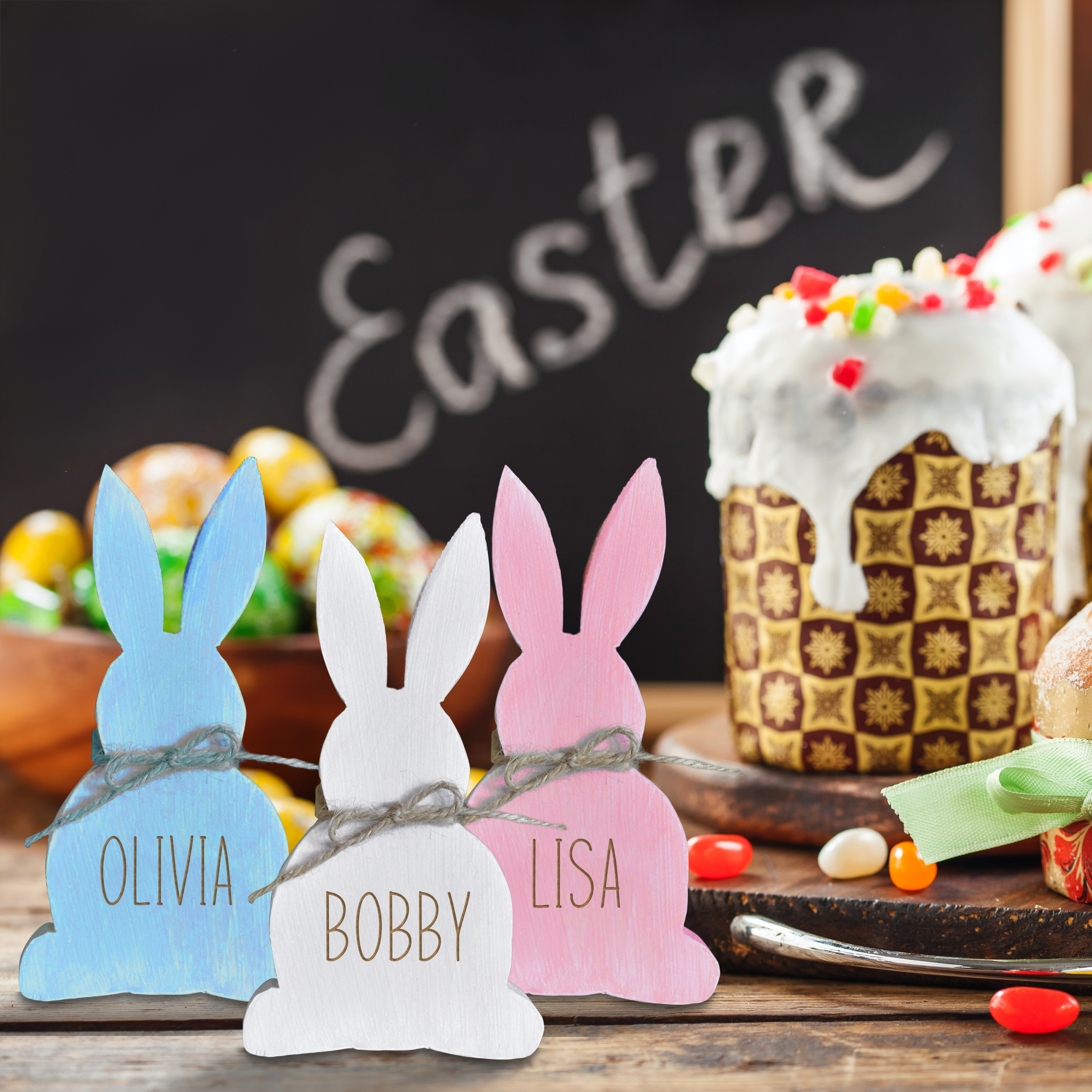 Personalized Bunny Easter Decor