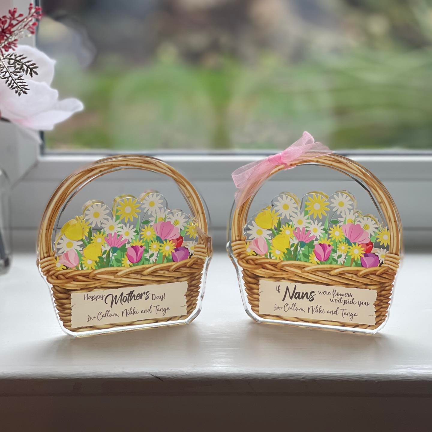 Personalised Flower Basket Ornament