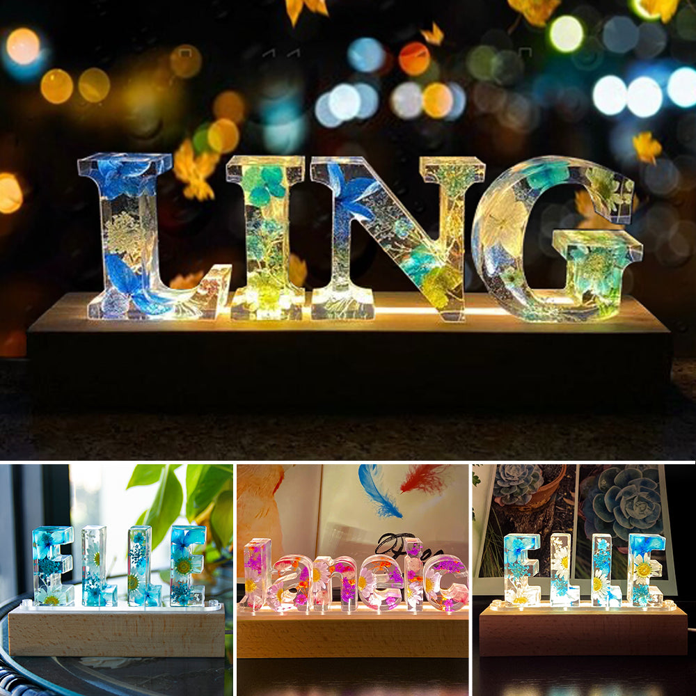 Dried Flowers Resin Letter Light - Buy 2 to Get Extra 20% OFF 