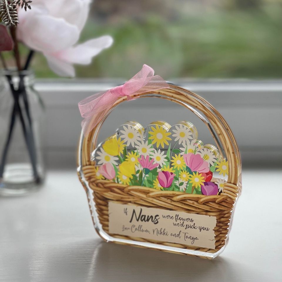 Personalised Flower Basket Ornament