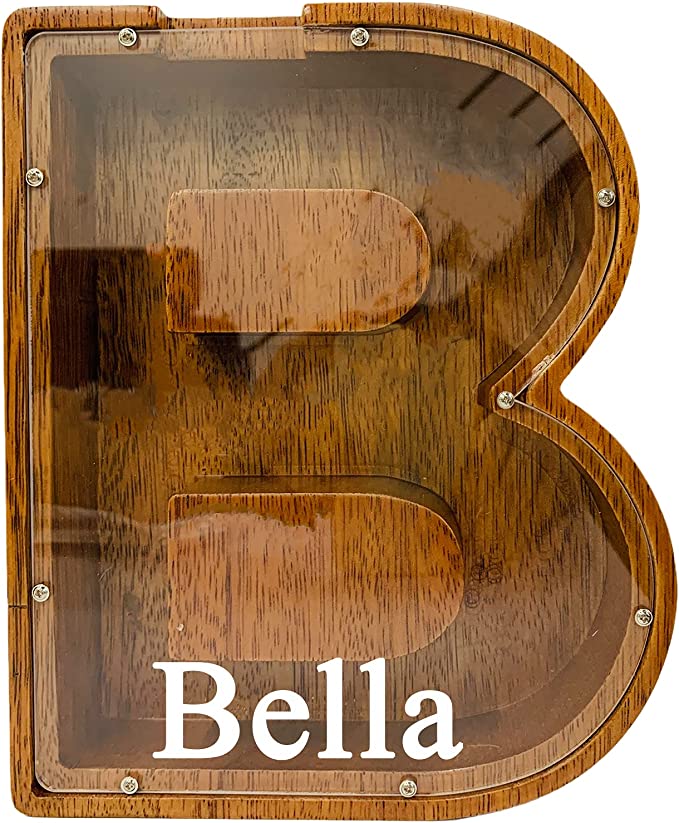 Personalized Wooden Letter Piggy Bank -  $29.95 Today ONLY 
