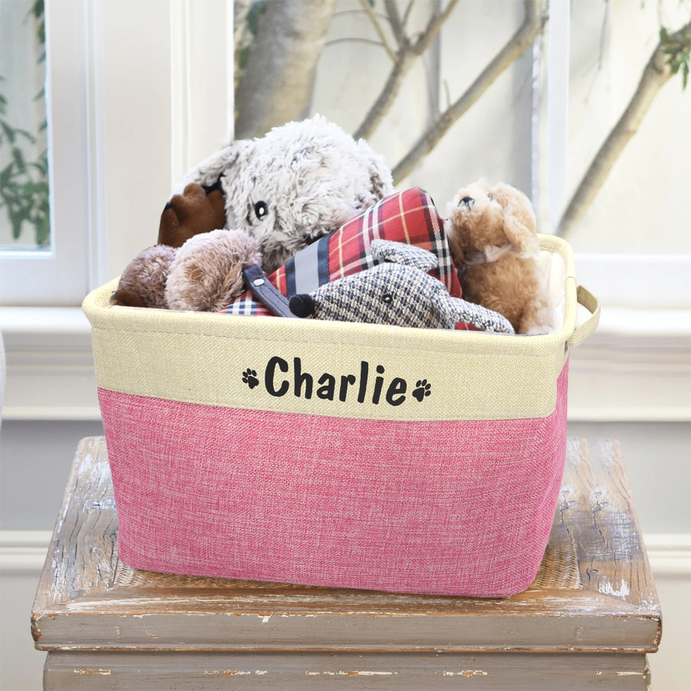 Personalized Dog Toys Bin Storage
