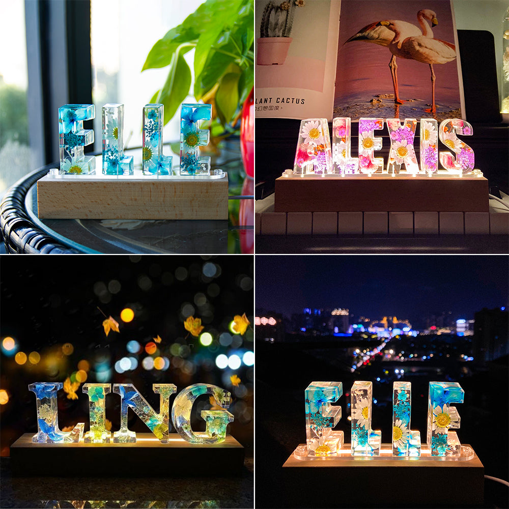 Dried Flowers Resin Letter Light - Buy 2 to Get Extra 20% OFF 