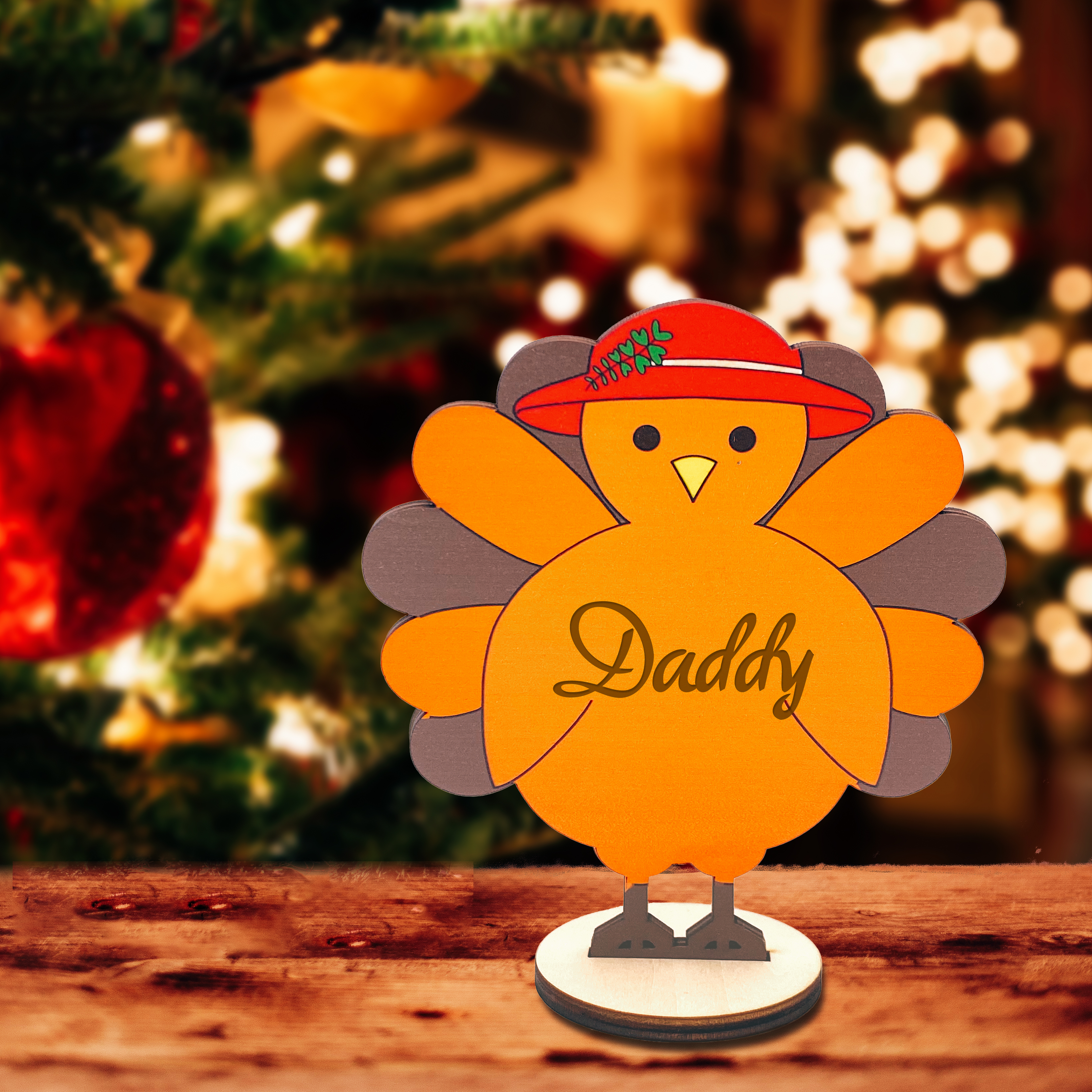 Personalized Turkey Table Decor