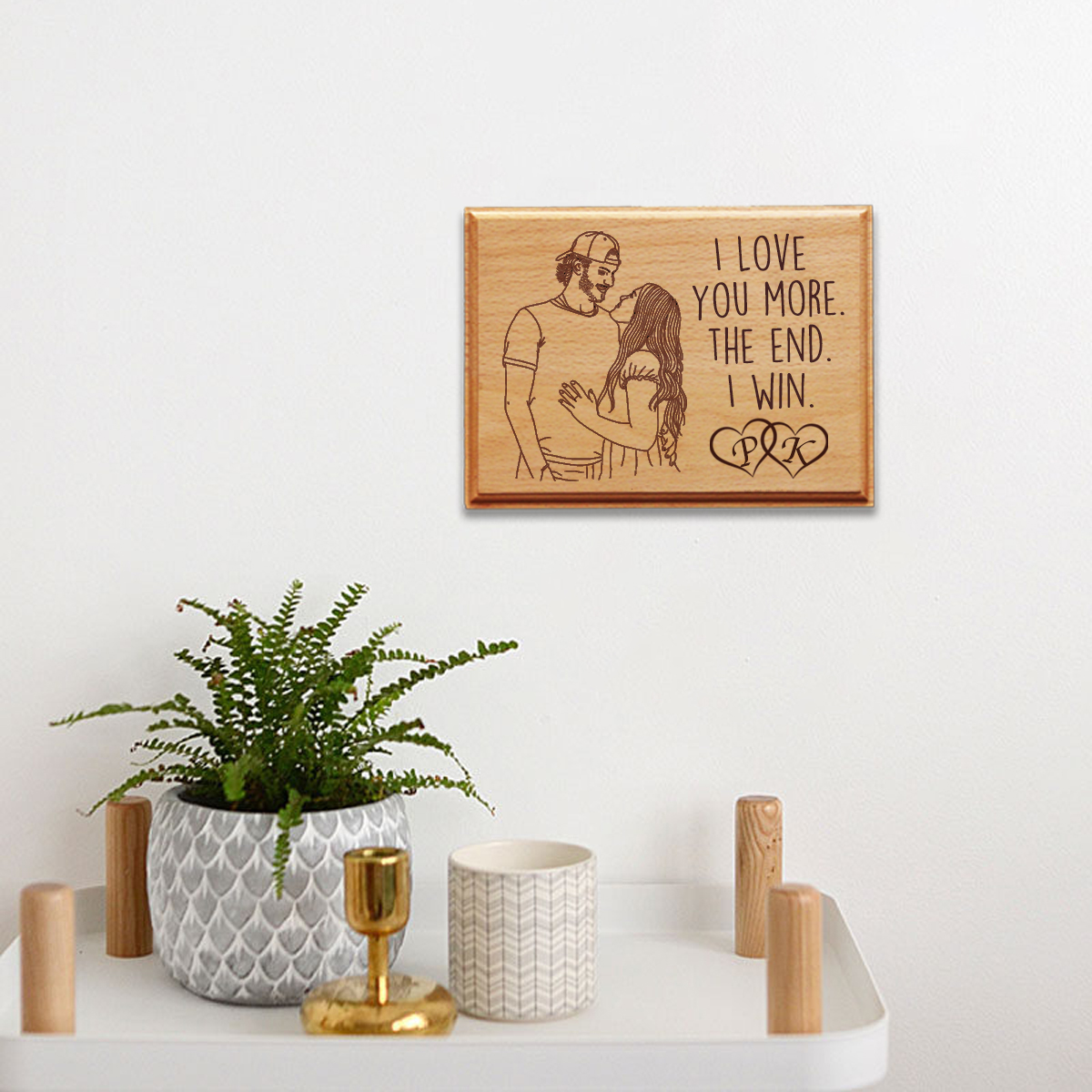 Romantic Personalized Wood Plaque