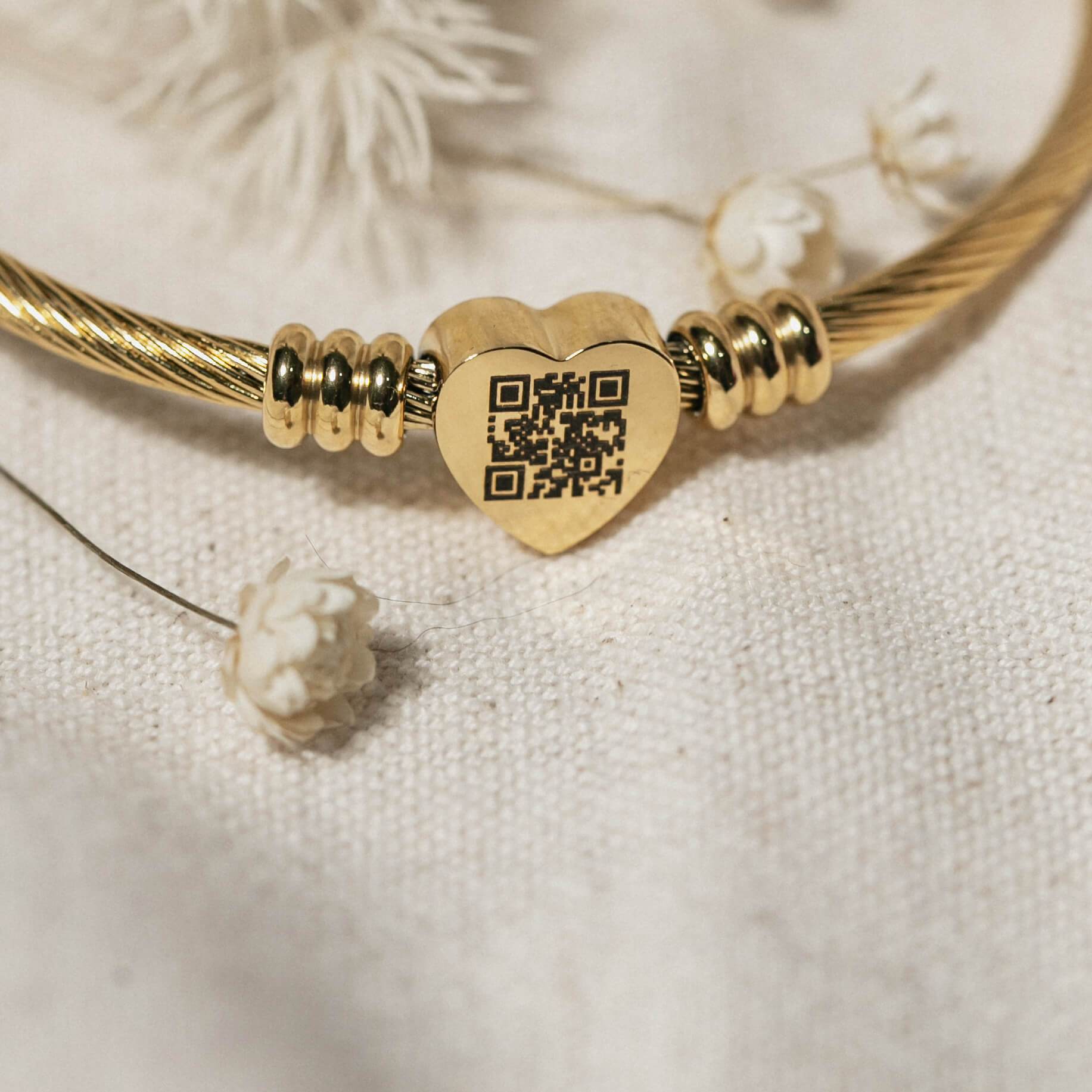 HIGH-GRADE STAINLESS STEEL SCANNABLE QR - LOVE CODE™ BANGLE